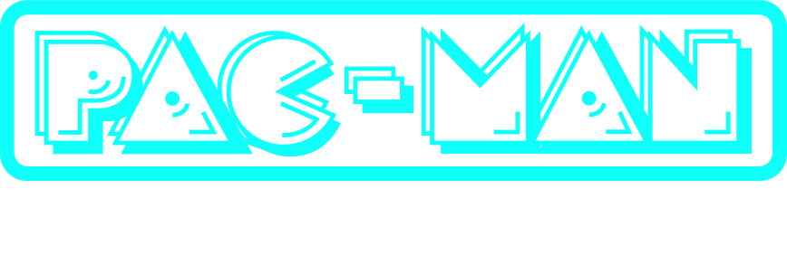 Neon sign reading 'PAC-MAN' with a smaller sign below stating 'LIVE EXPERIENCE'.