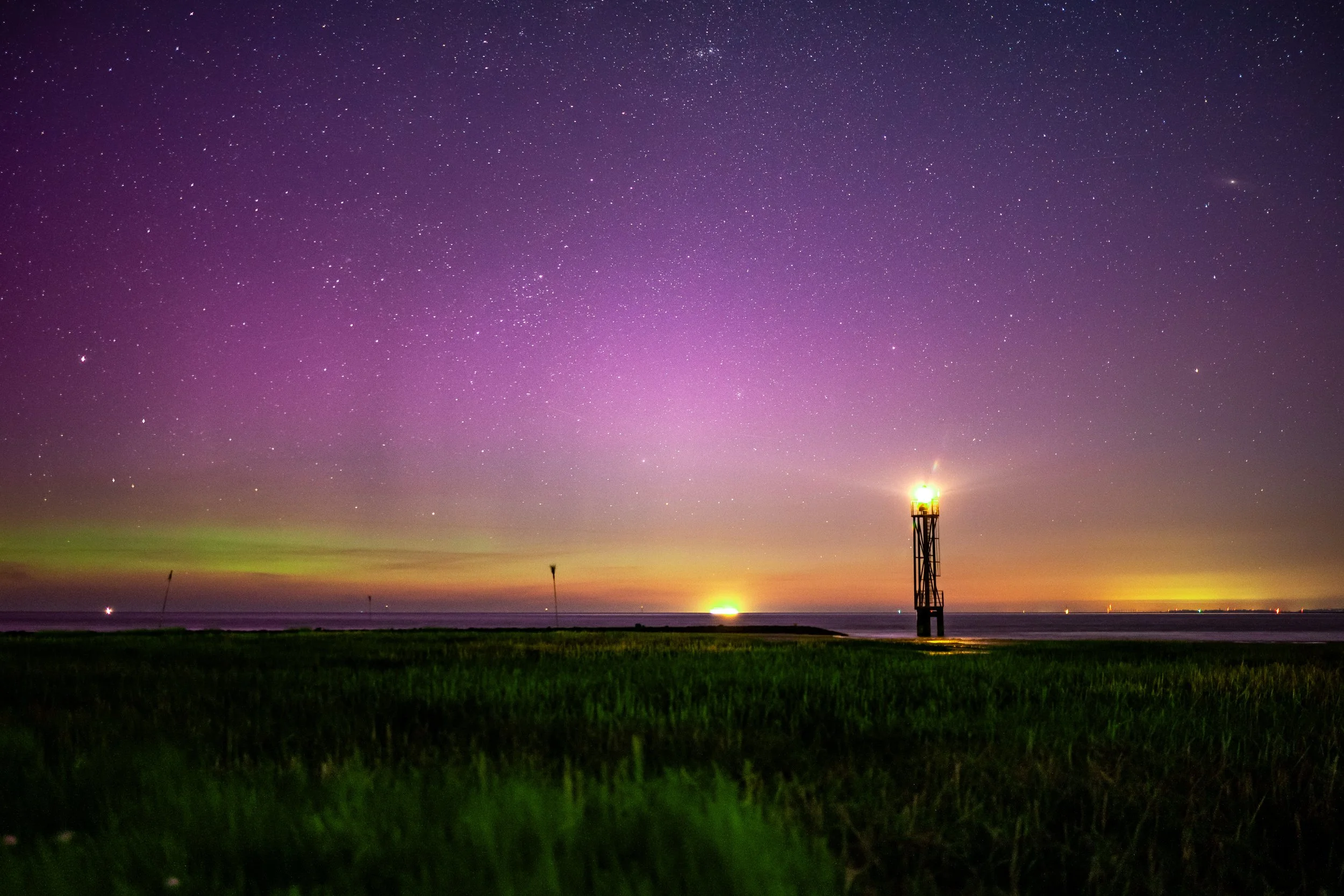 Polarlicht an der Nordsee