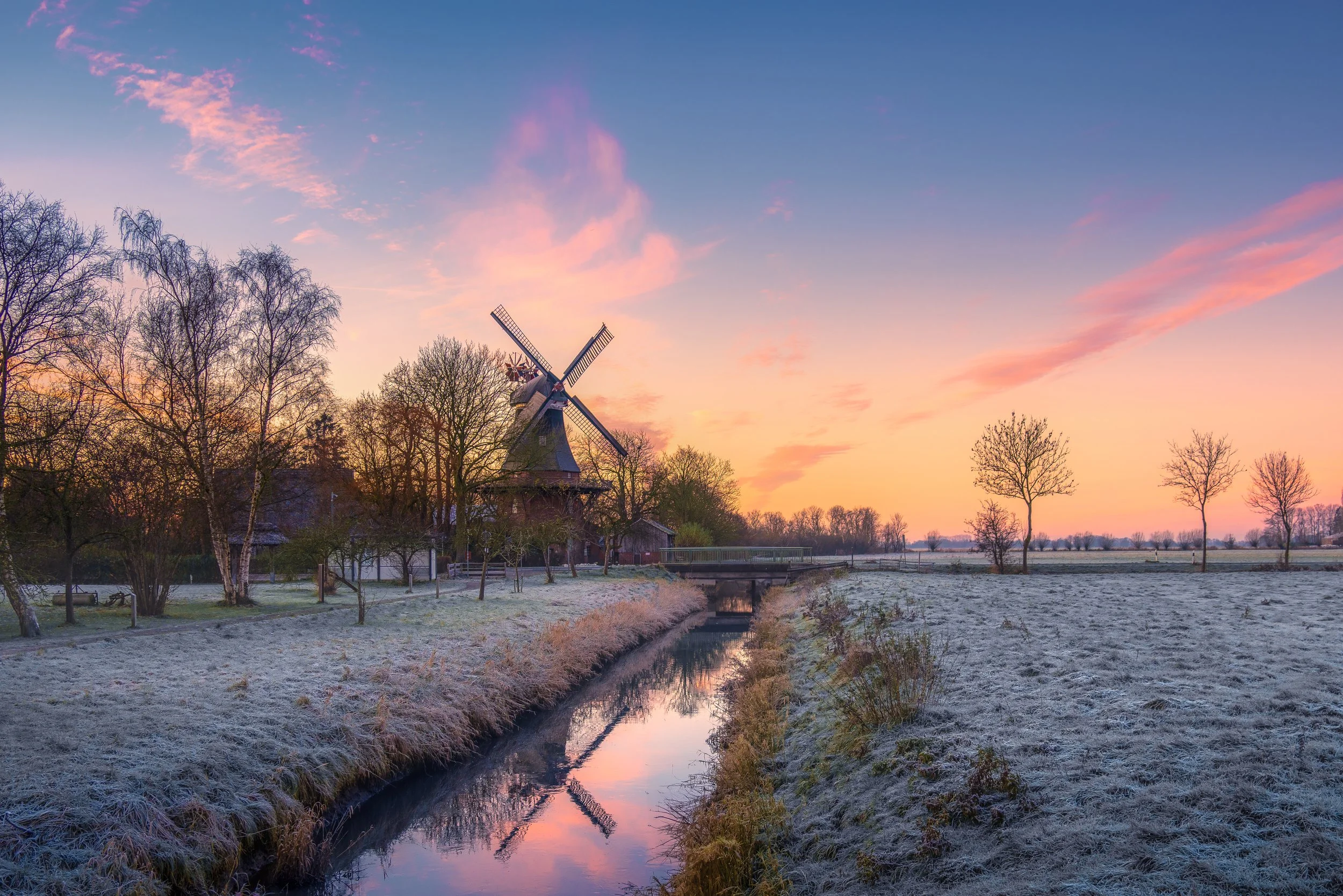 Die Moorseer Mühle im Morgengrauen