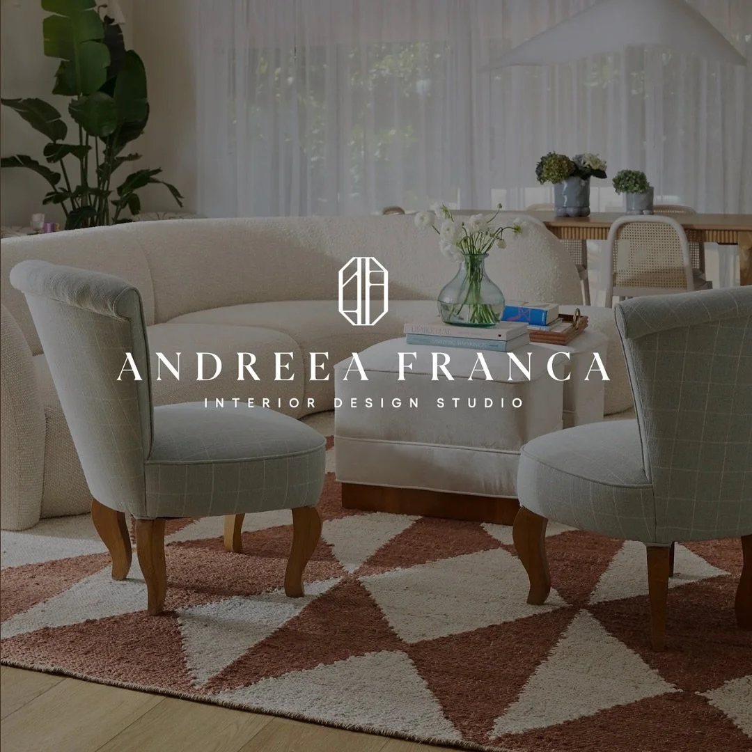 The new Studio Andreea Franca brand and website are officially live!
This launch marks a fresh chapter for the studio &mdash; a clearer expression of our aesthetic and the way we design: timeless European elegance, layered textures, coastal warmth, a