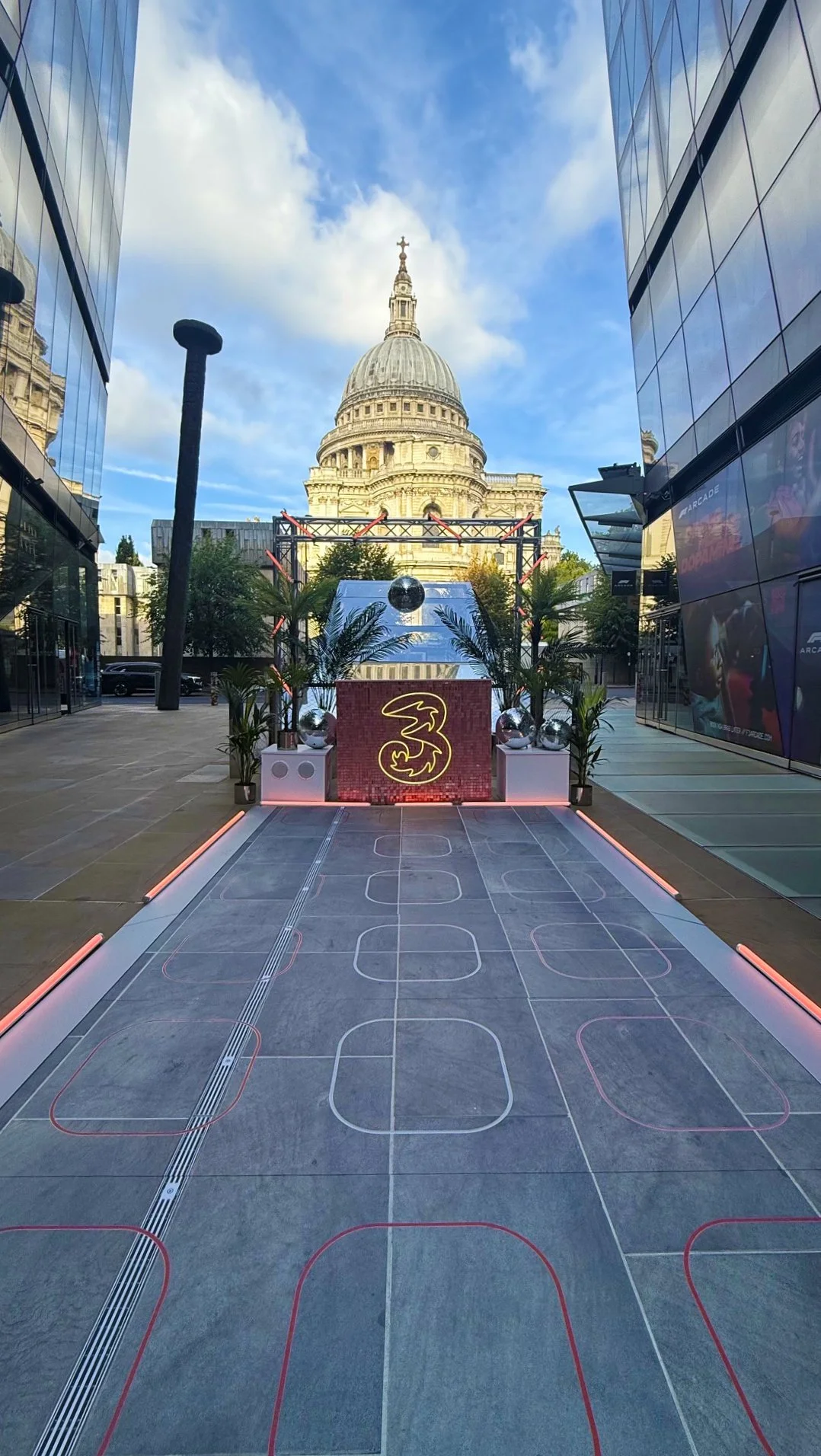 Three Mobile Raving Slabs at St Pauls London Parachute Studios interactive Installation