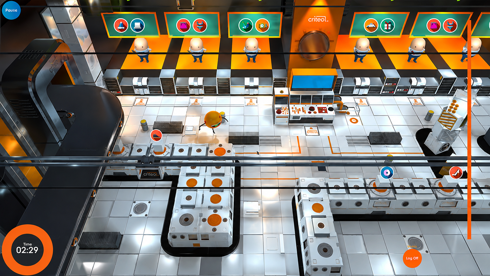 A video game screen similar to overcooked