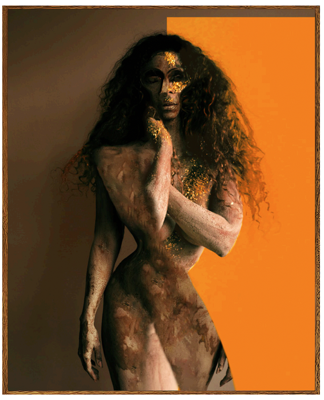 Ancestors of the future by Oliver Katibi Stalmans. 100% human-made Ancient Futurism. Quantum coherence & shamanic soul-work compared to Basquiat & Klimt. High-frequency museum art for sovereign collectors