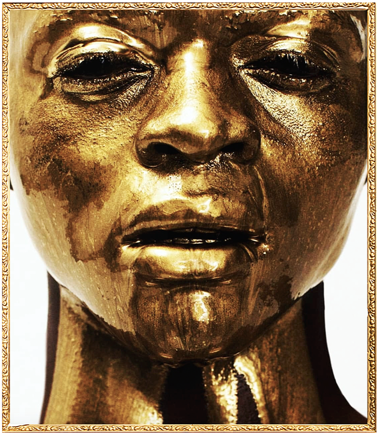 "I am that I Am" Ancestors of the future by Oliver Katibi Stalmans. 100% human-made Ancient Futurism. Quantum coherence & shamanic soul-work compared to Basquiat & Klimt. High-frequency museum art for sovereign collectors