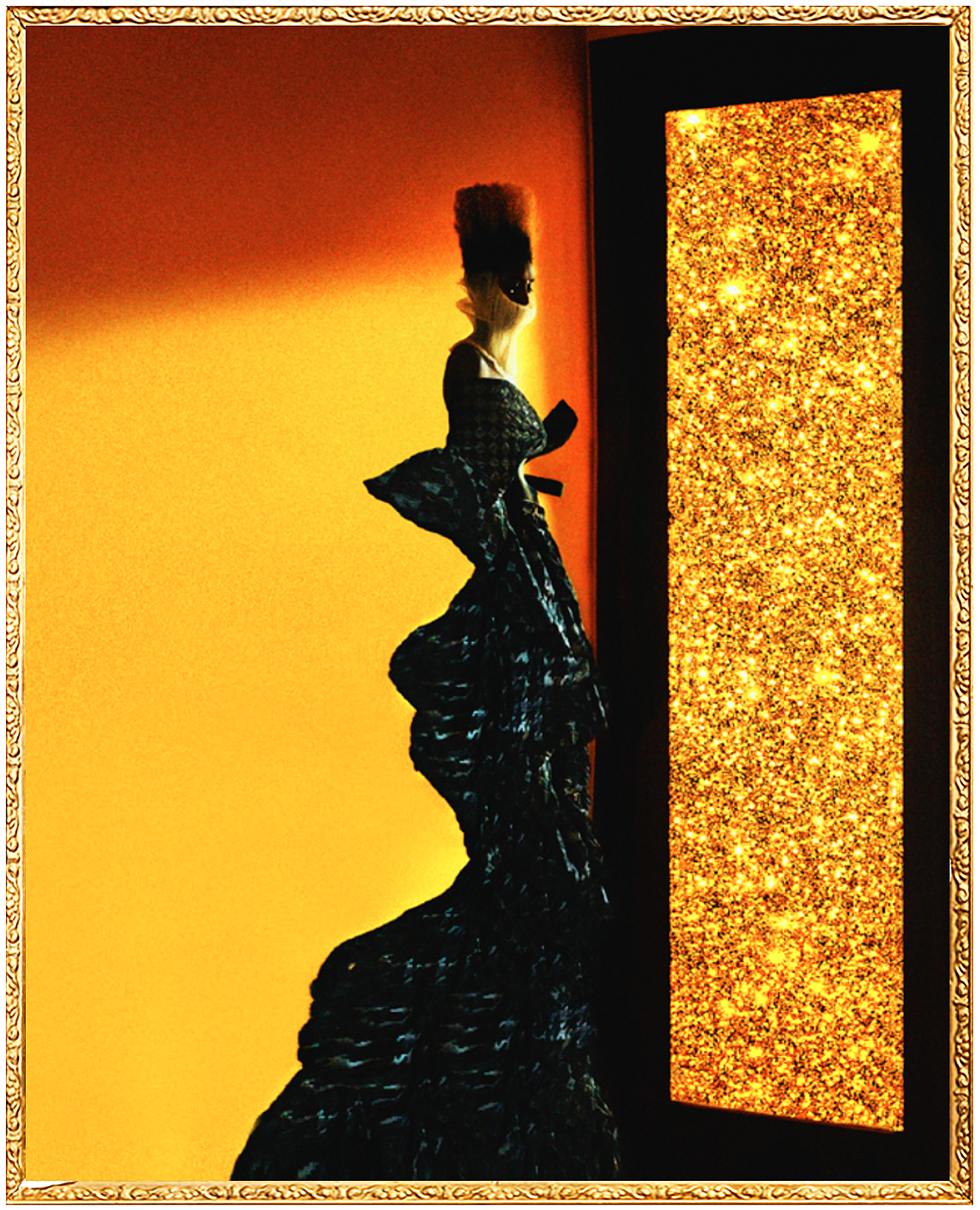 Golden for Ancestors of the future by Oliver Katibi Stalmans. 100% human-made Ancient Futurism. Quantum coherence & shamanic soul-work compared to Basquiat & Klimt. High-frequency museum art for sovereign collectors