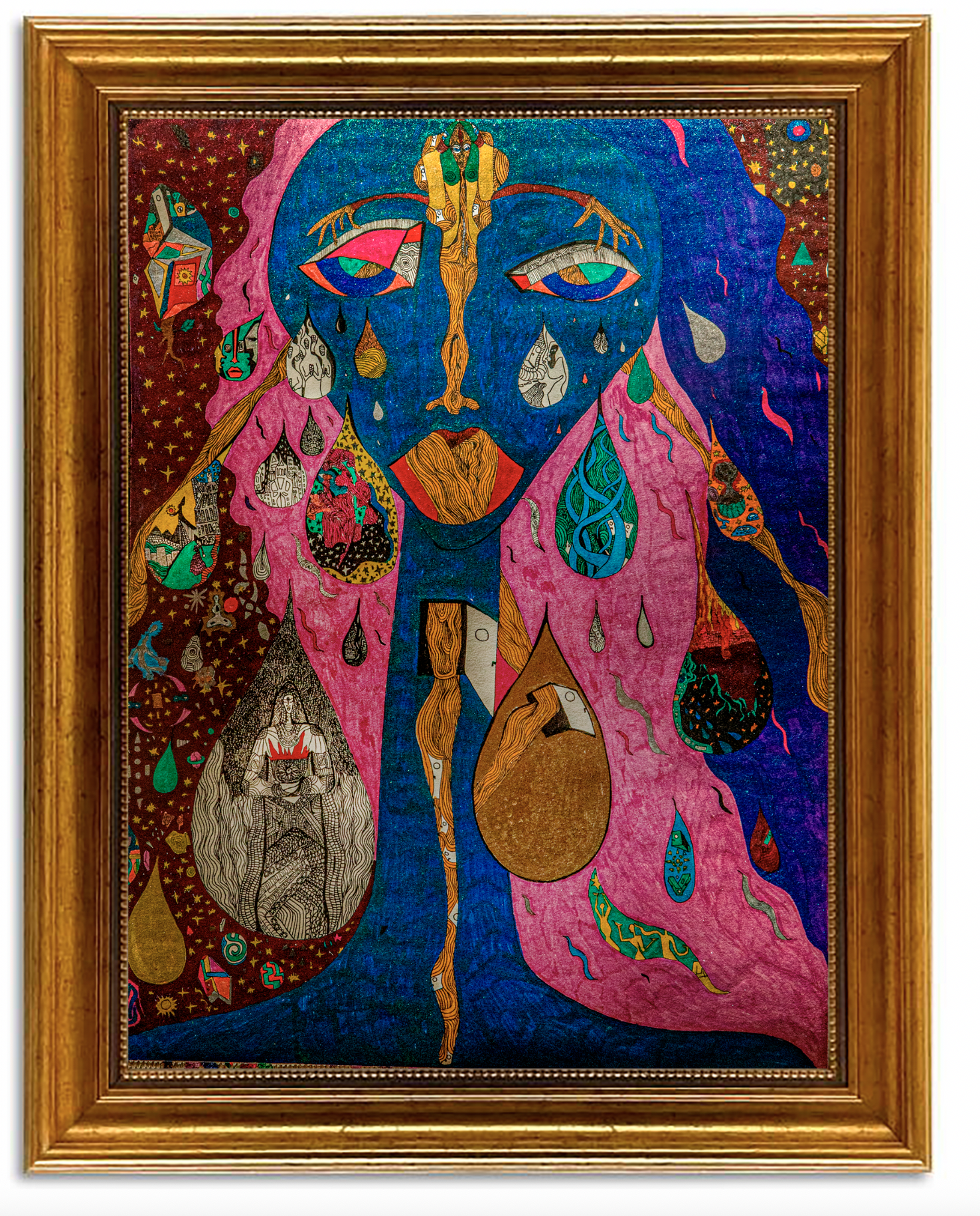 Twin flame by Oliver Katibi Stalmans. Original Ancient Futurism. 100% human-created shamanic art, quantum visionary aesthetic, high vibration and elevated frequency within the modern art world