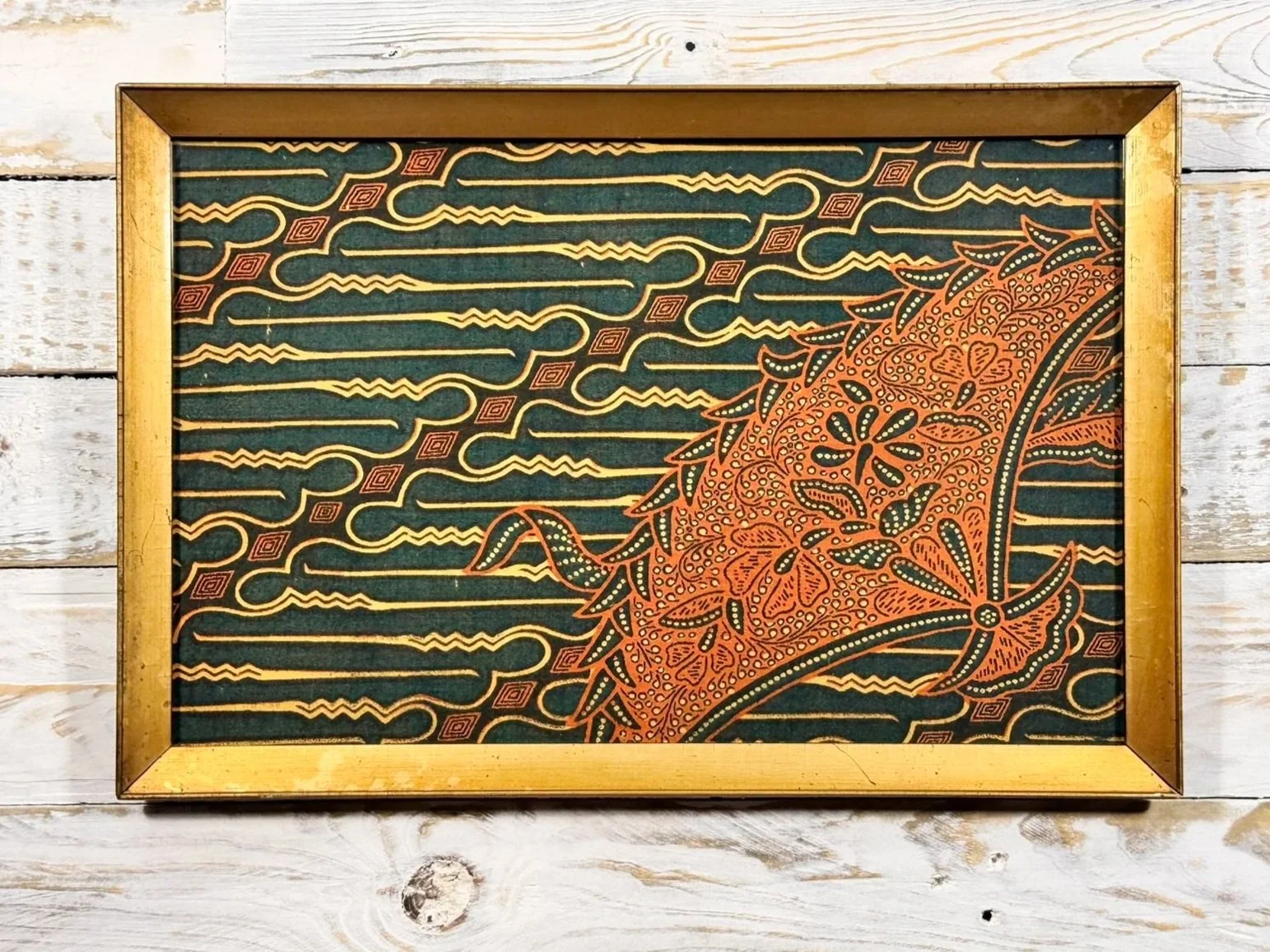 Vintage Indonesian Batik (Fan and Geometric Motif)