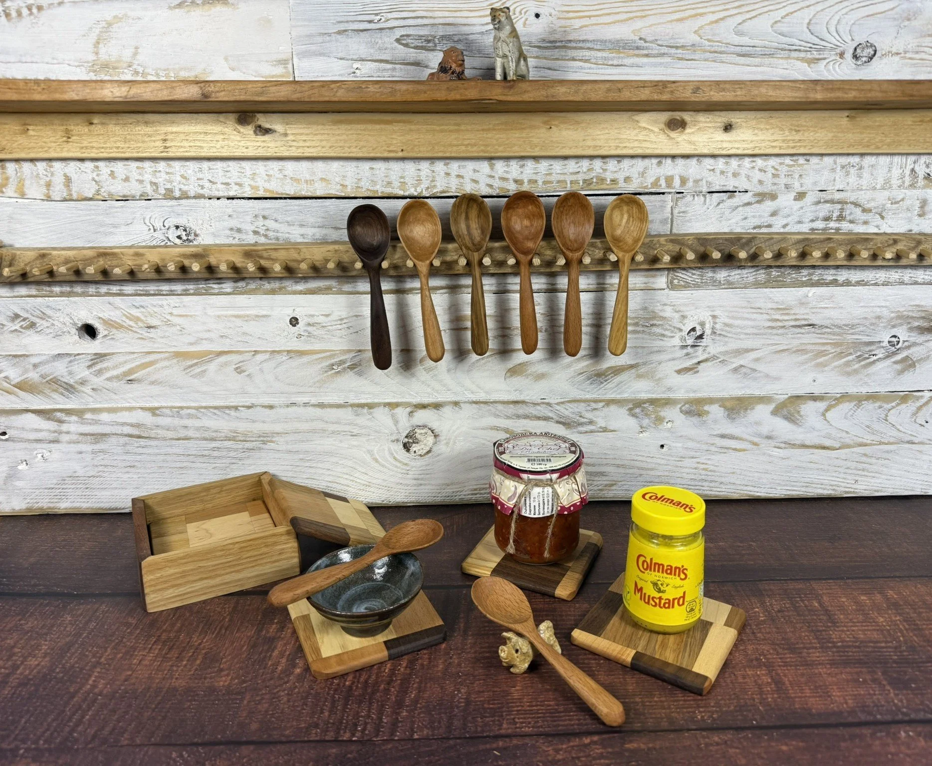 Hand-Carved Small Wooden Spoon The Brown Lion Bazaar.JPEG