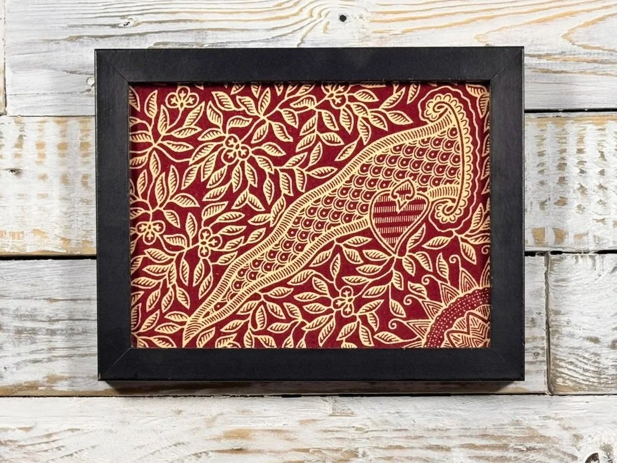 Indonesian Batik (Red Heart and Foliage)