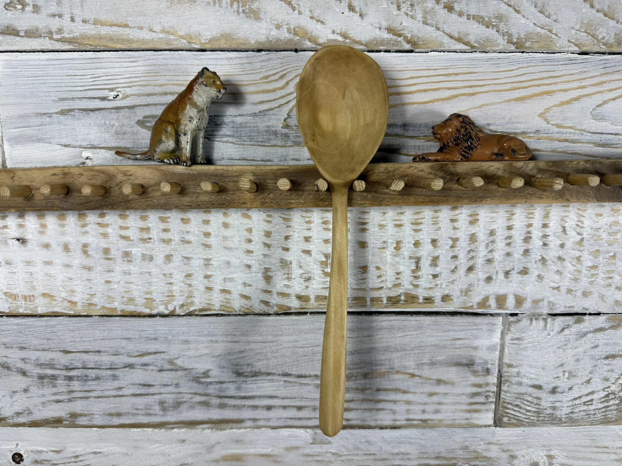 Hand-Carved Wooden Spoon – Tulip (Maple) Wood Kitchen Utensil, Rustic Serving/Cooking Spoon, Handmade Kitchenware
