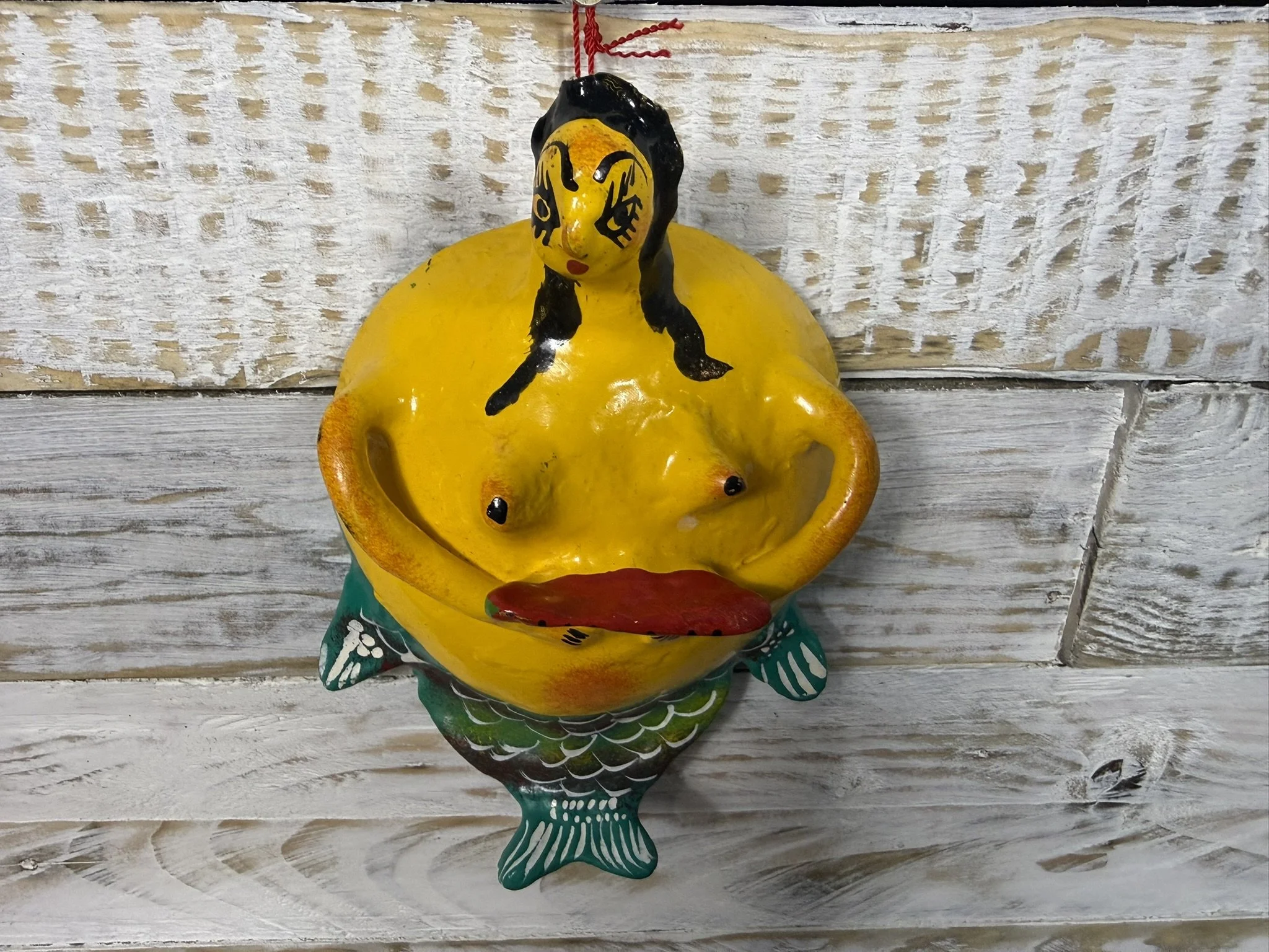 Mexican Mermaid Figurine – Handcrafted Folk Art Brown Lion Bazaar.jpeg