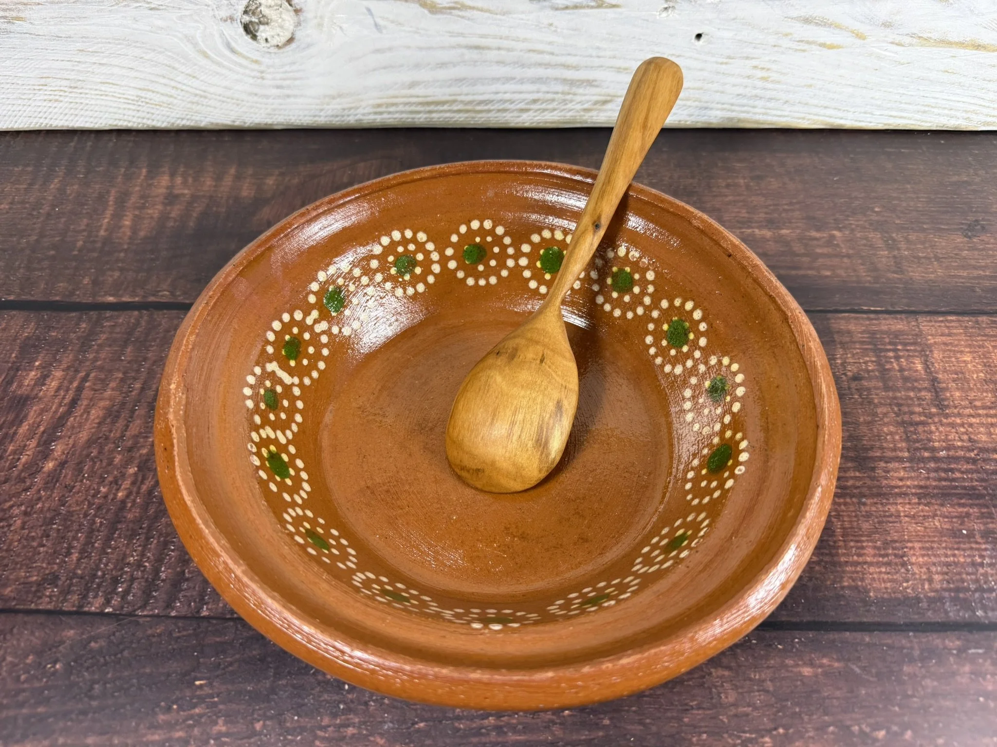 Hand-Carved Wooden Spoon – Cherry Wood Kitchen Utensil, Rustic Serving/Cooking Spoon, Handmade Kitchenware