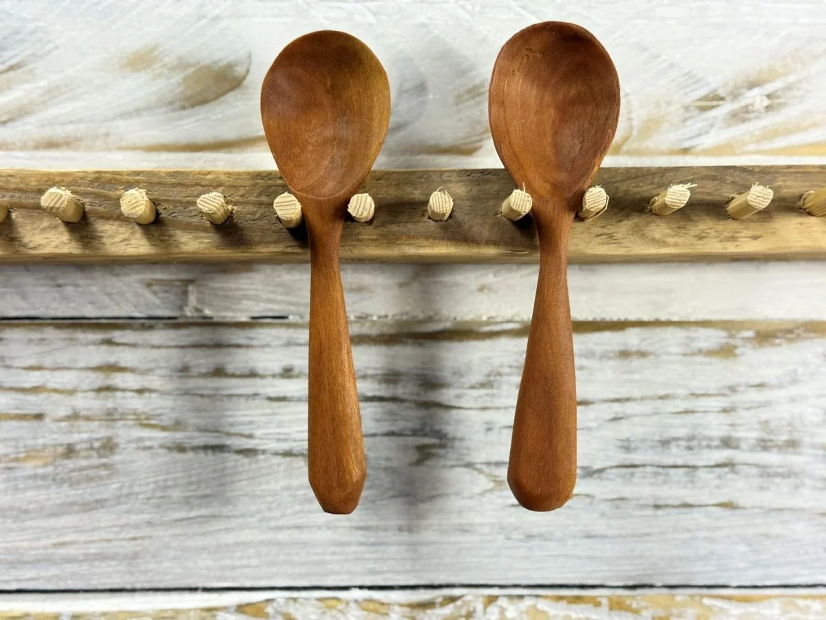 Hand-Carved Small Wooden Spoon The Brown Lion Bazaar.JPEG