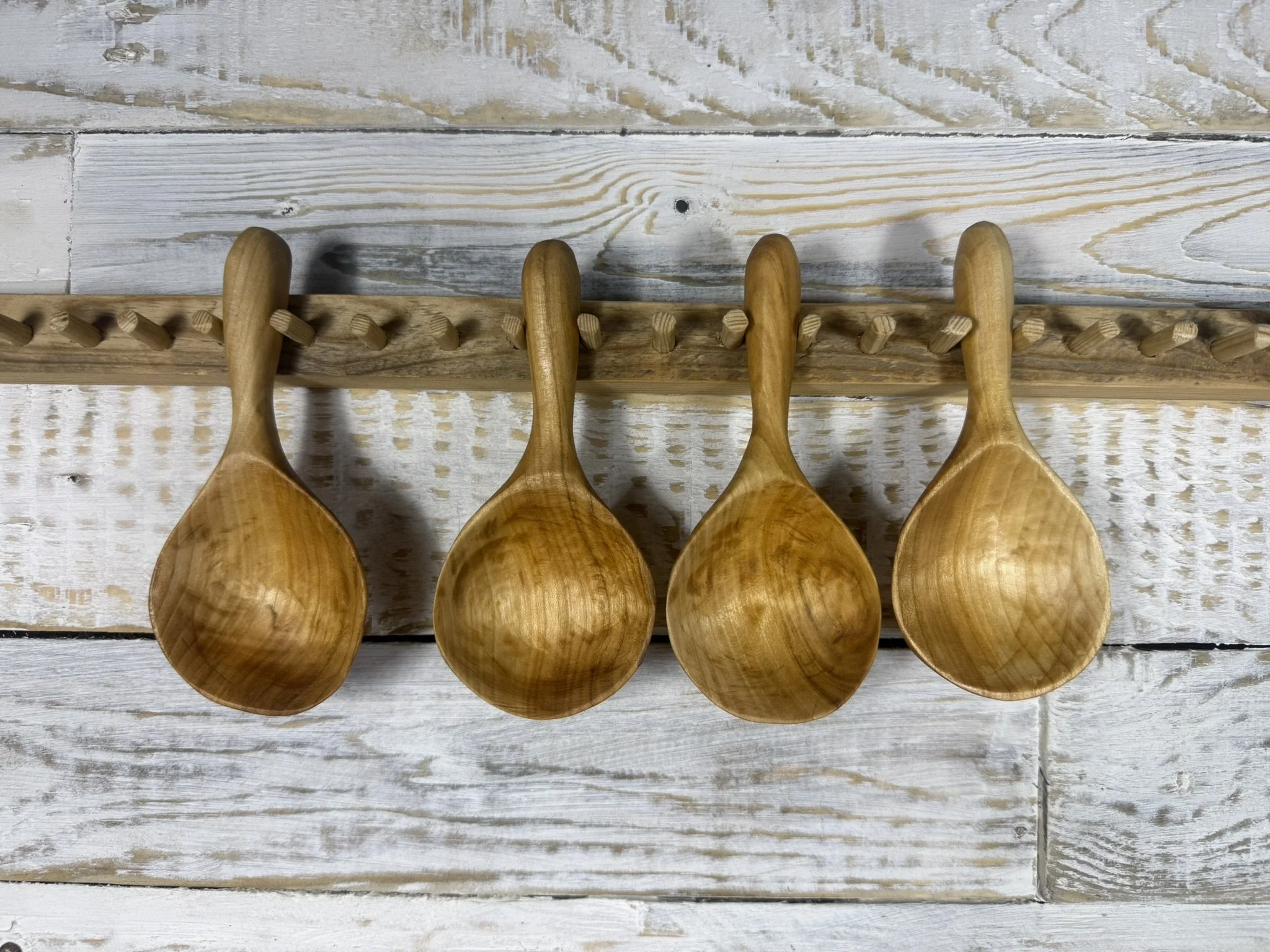 Hand-Carved Coffee & Tea Scoop - Cherry