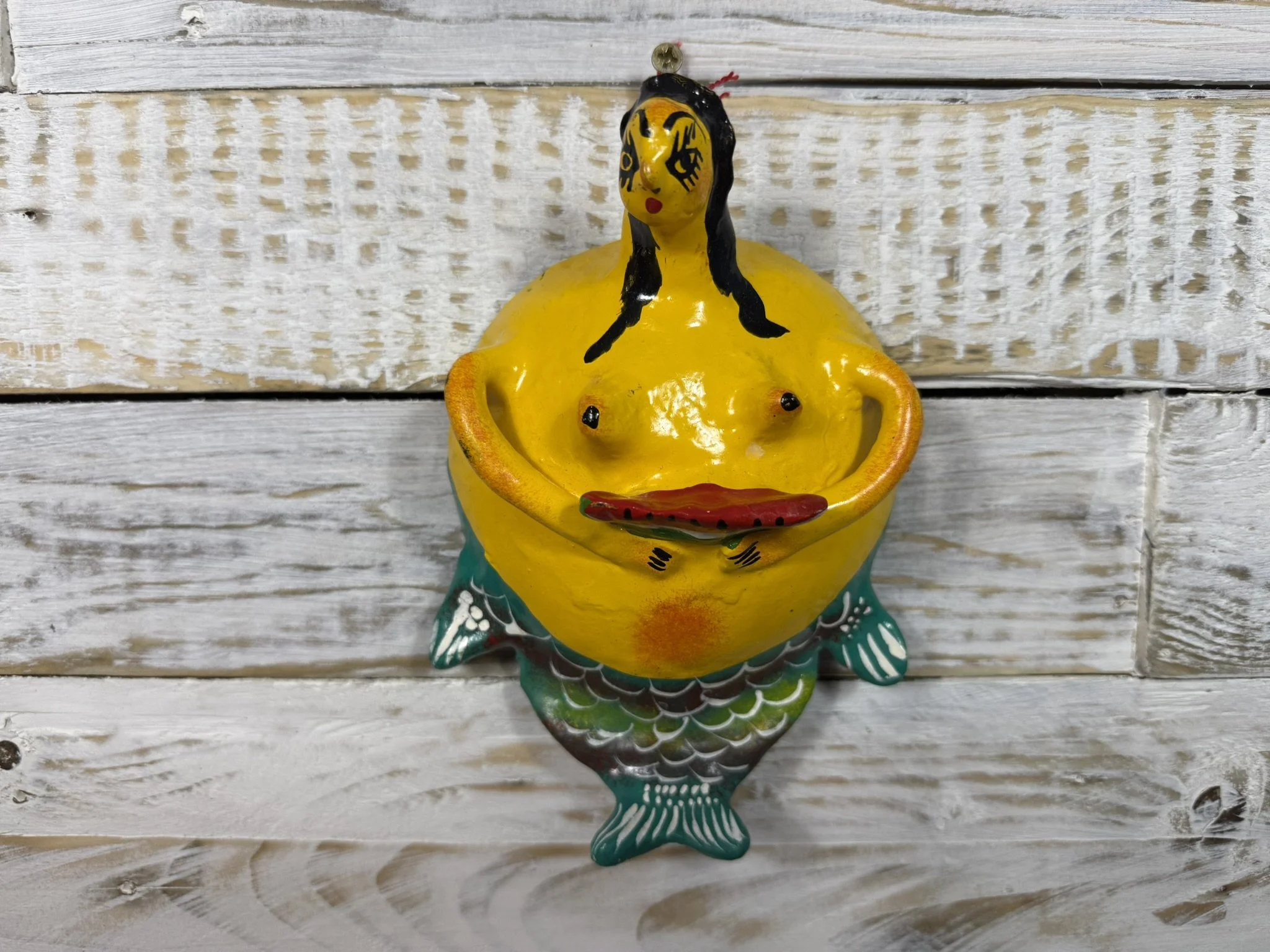 Mexican Mermaid Figurine – Handcrafted Folk Art Brown Lion Bazaar.jpeg