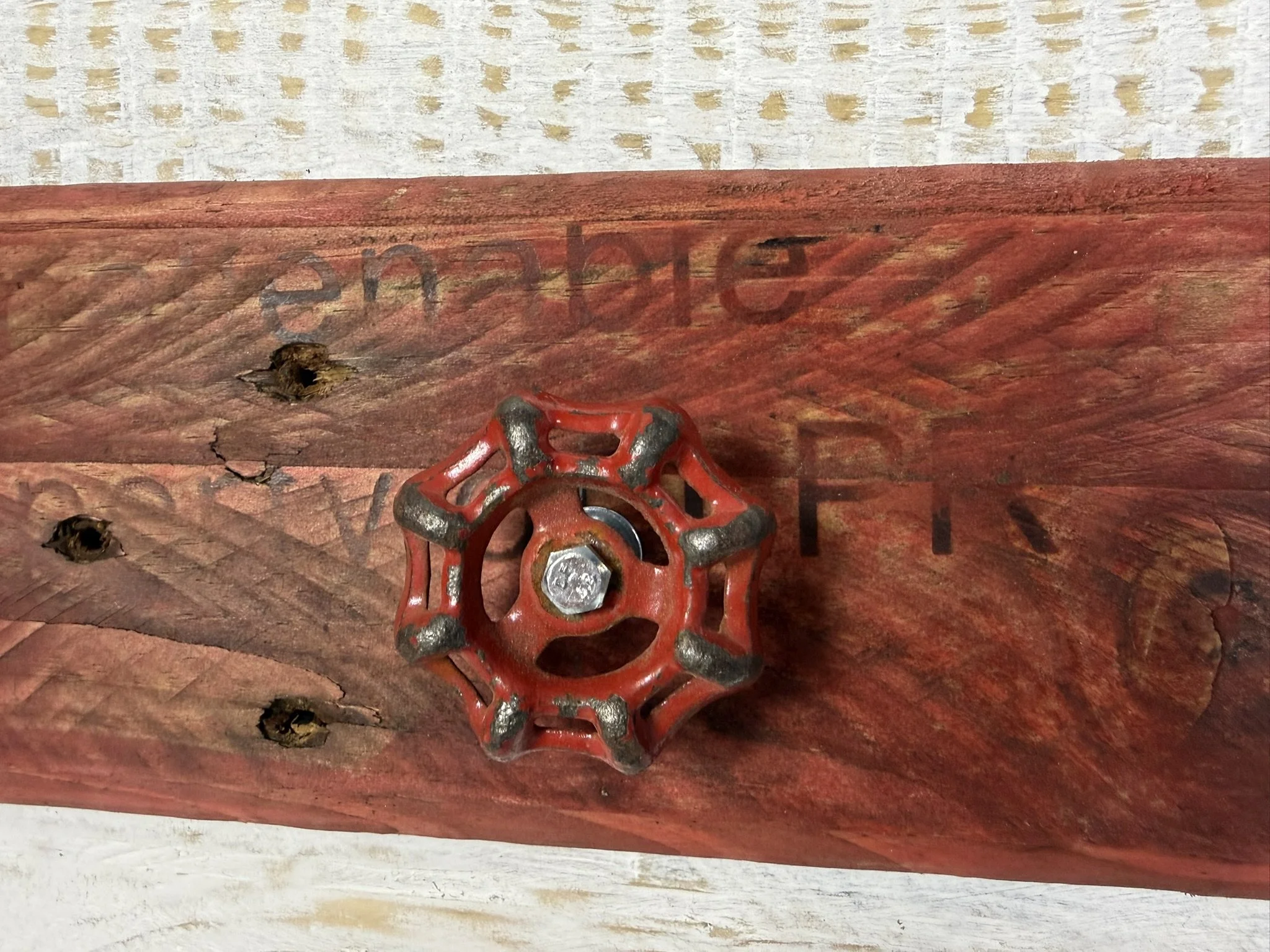 Industrial Valve Hook Rail (Steampunk Style)