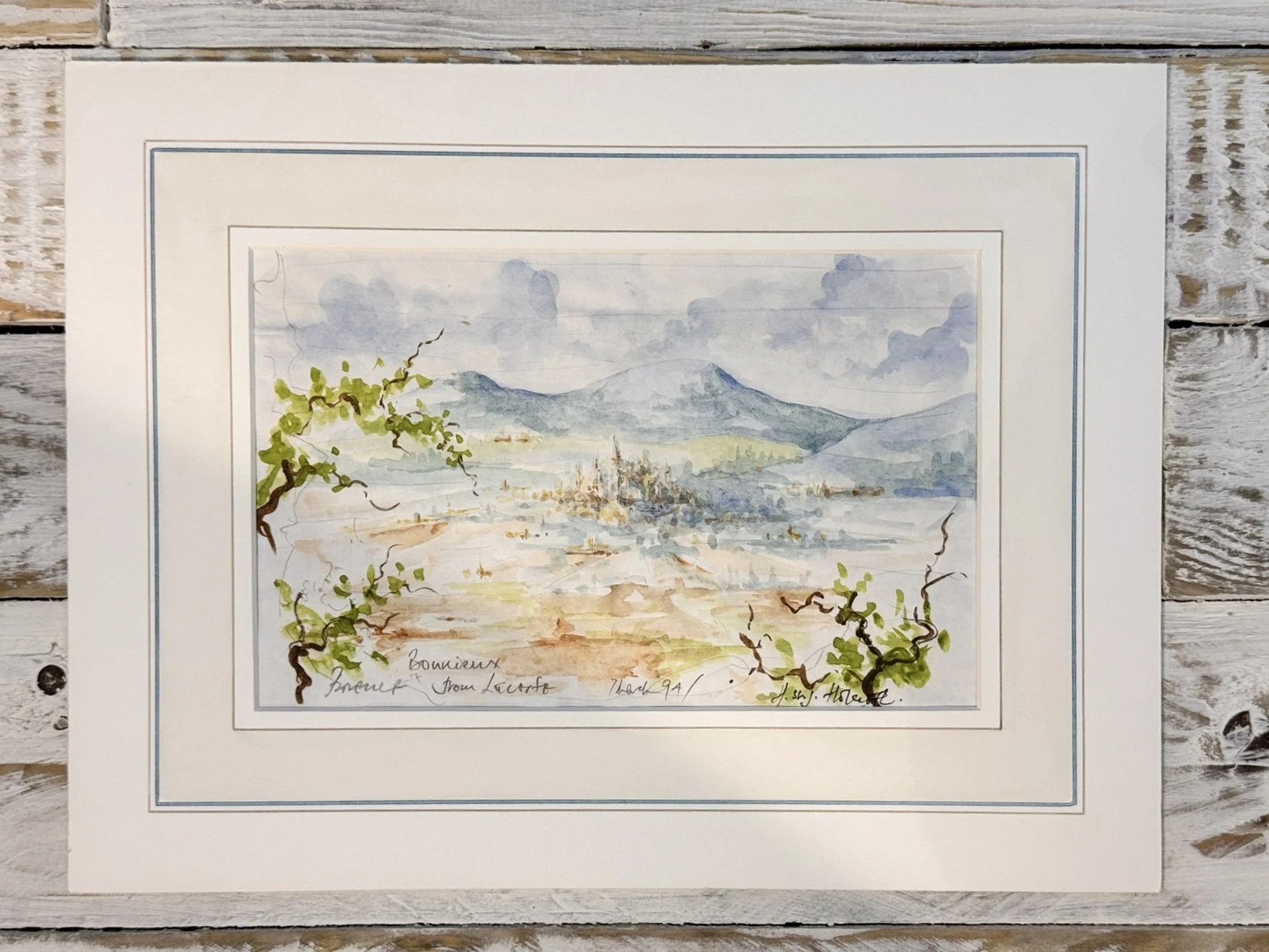 harry harcroft watercolour provence france with signature