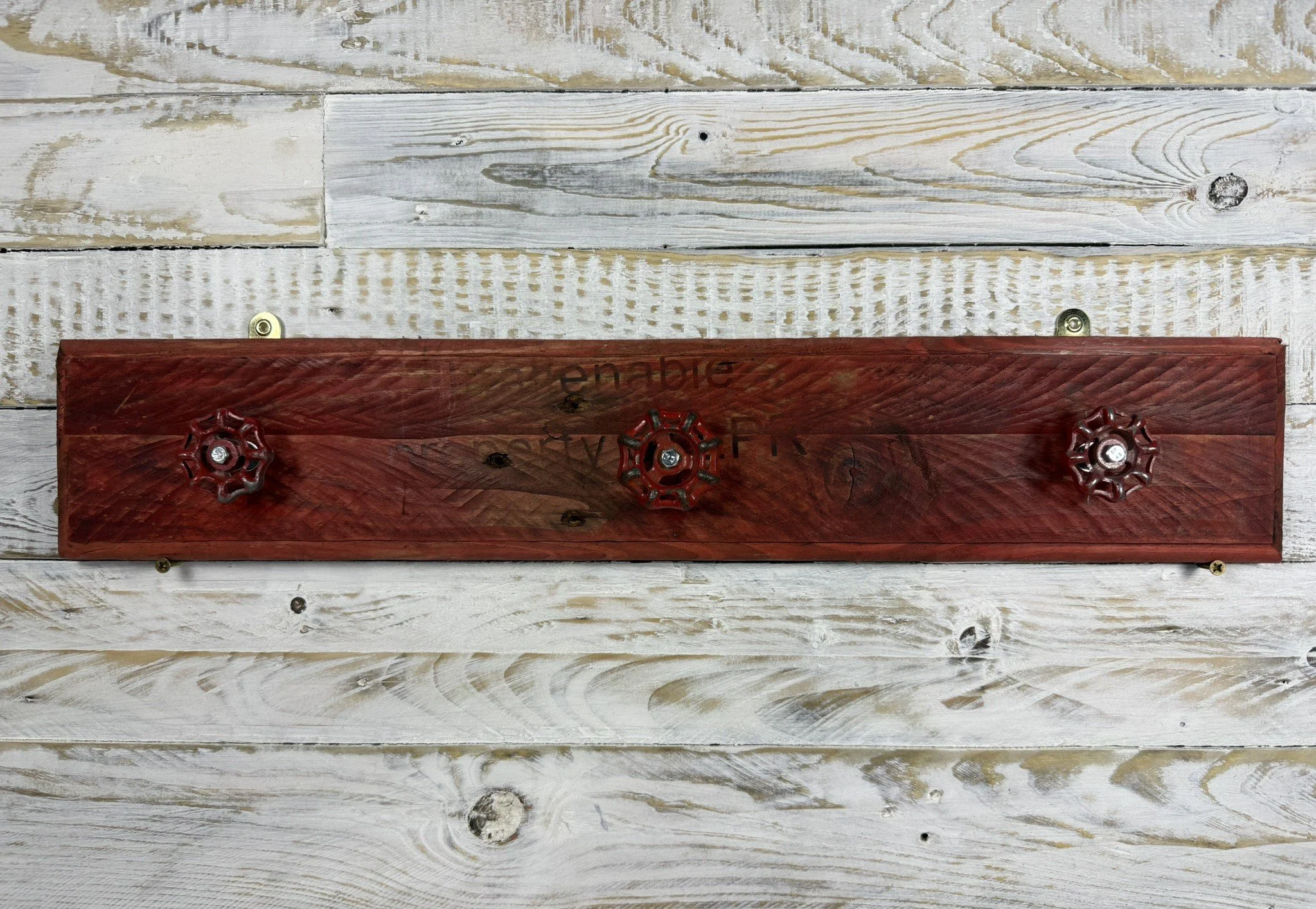 Industrial Valve Hook Rail (Steampunk Style)