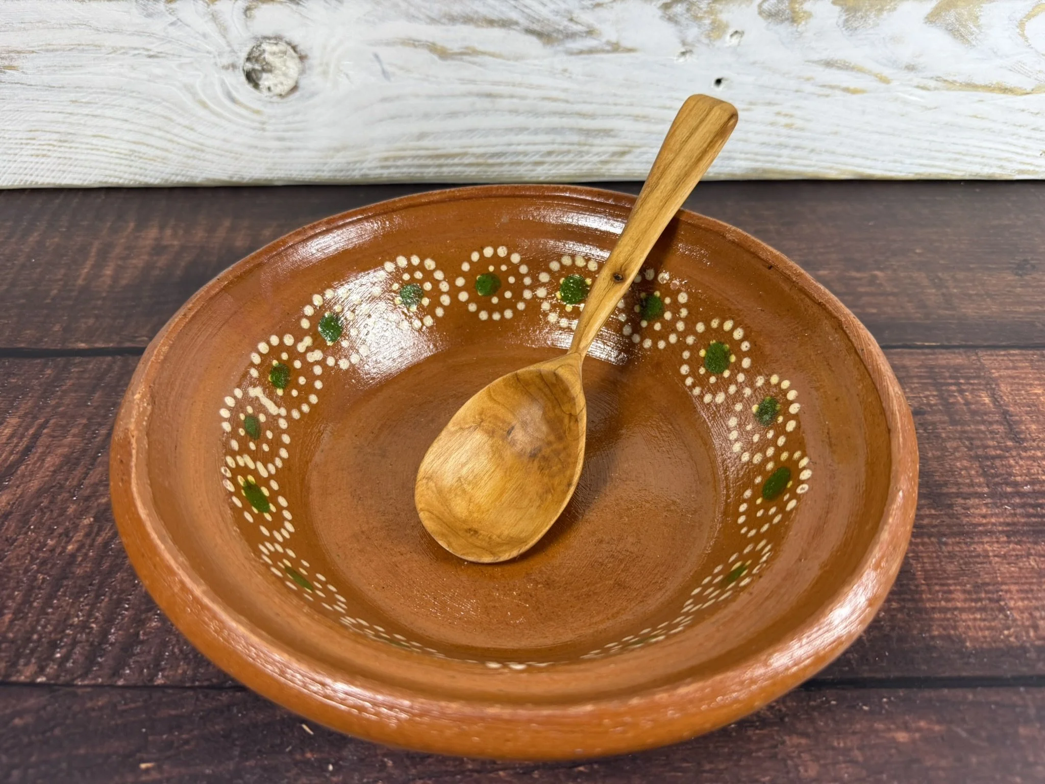 Hand-Carved Wooden Spoon – Cherry Wood Kitchen Utensil, Rustic Serving/Cooking Spoon, Handmade Kitchenware