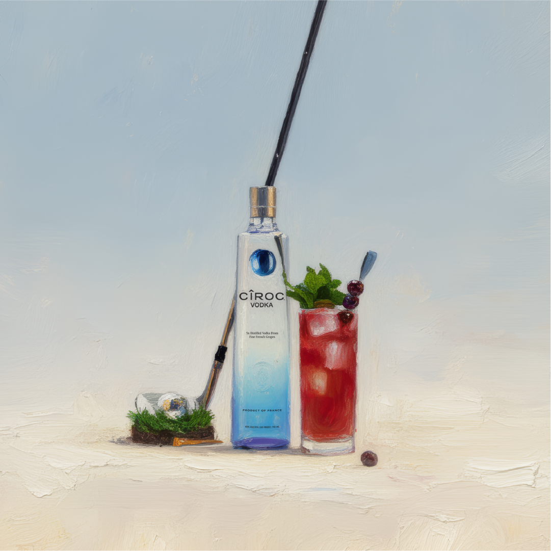ciroc bottle with transfusion cocktail