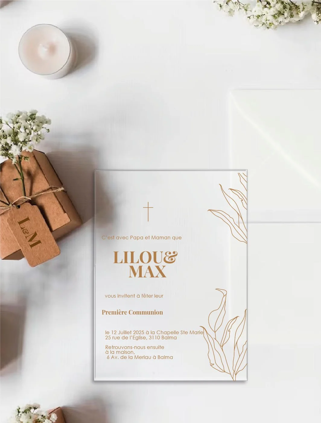 faire part plexiglass