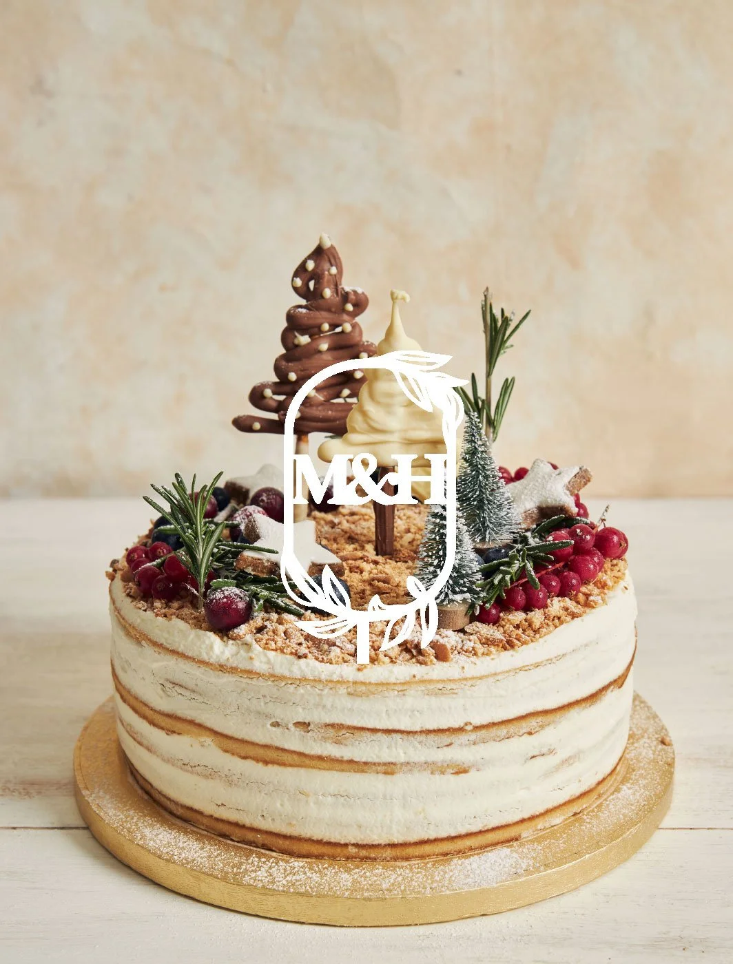 Décoration mariage cake topper Ovale