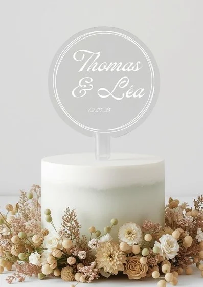 Décoration mariage cake topper Graphique