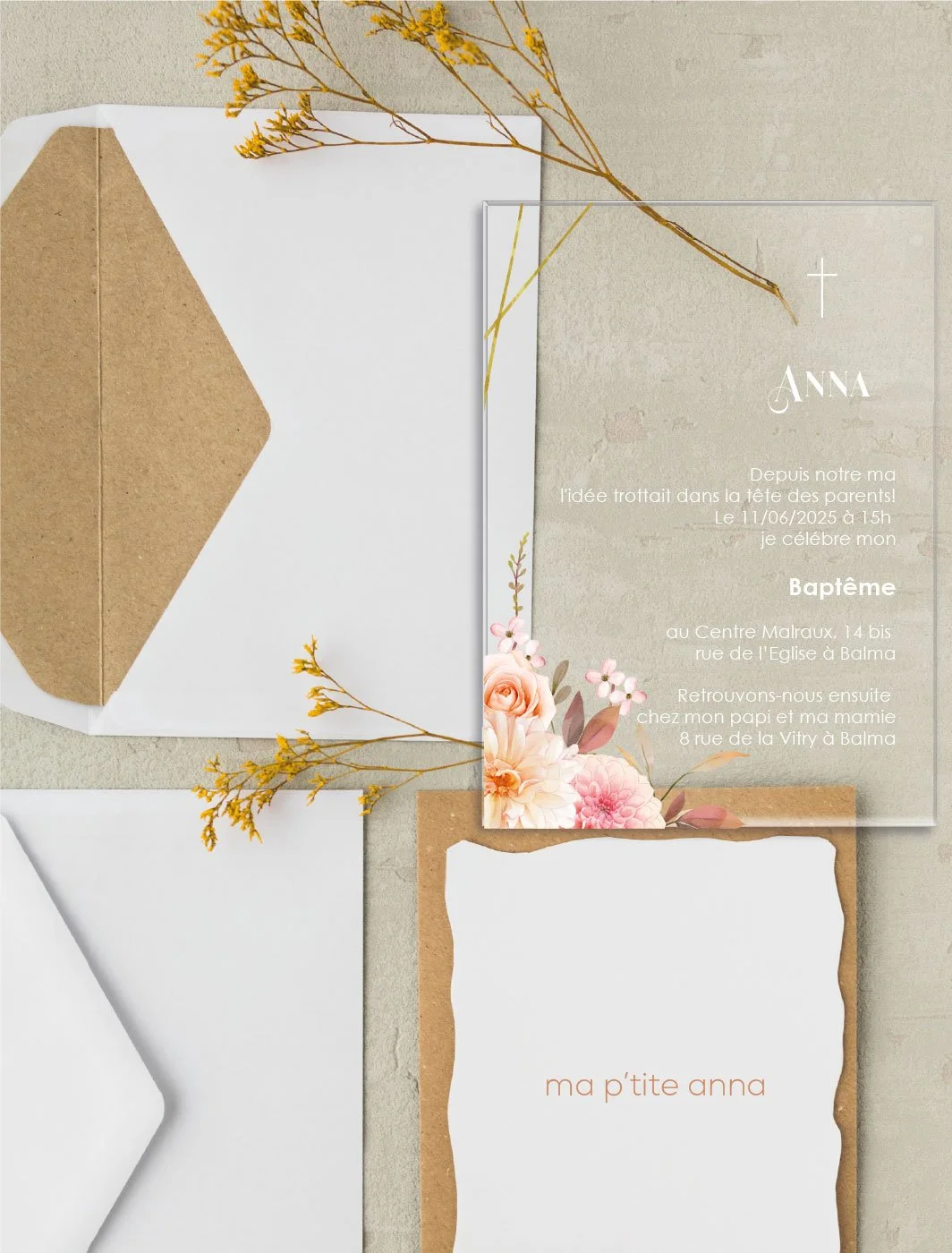 faire part plexiglass transparent abidjan