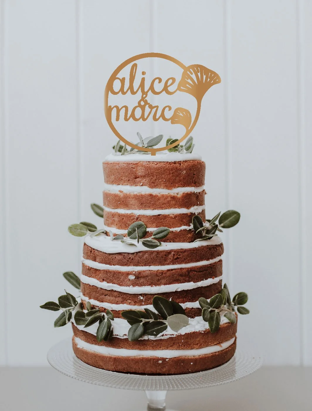 Décoration mariage cake topper Palmier