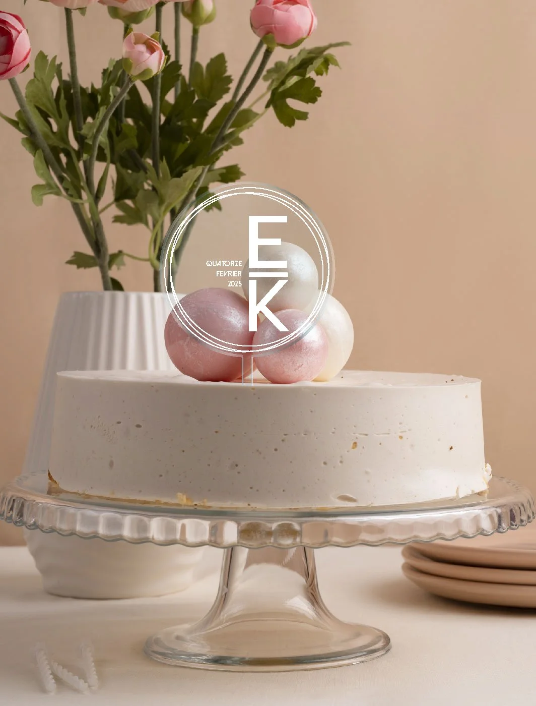 Décoration mariage cake topper Graphique