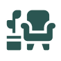 A silhouette of a person sitting in an armchair and smoking a cigarette.