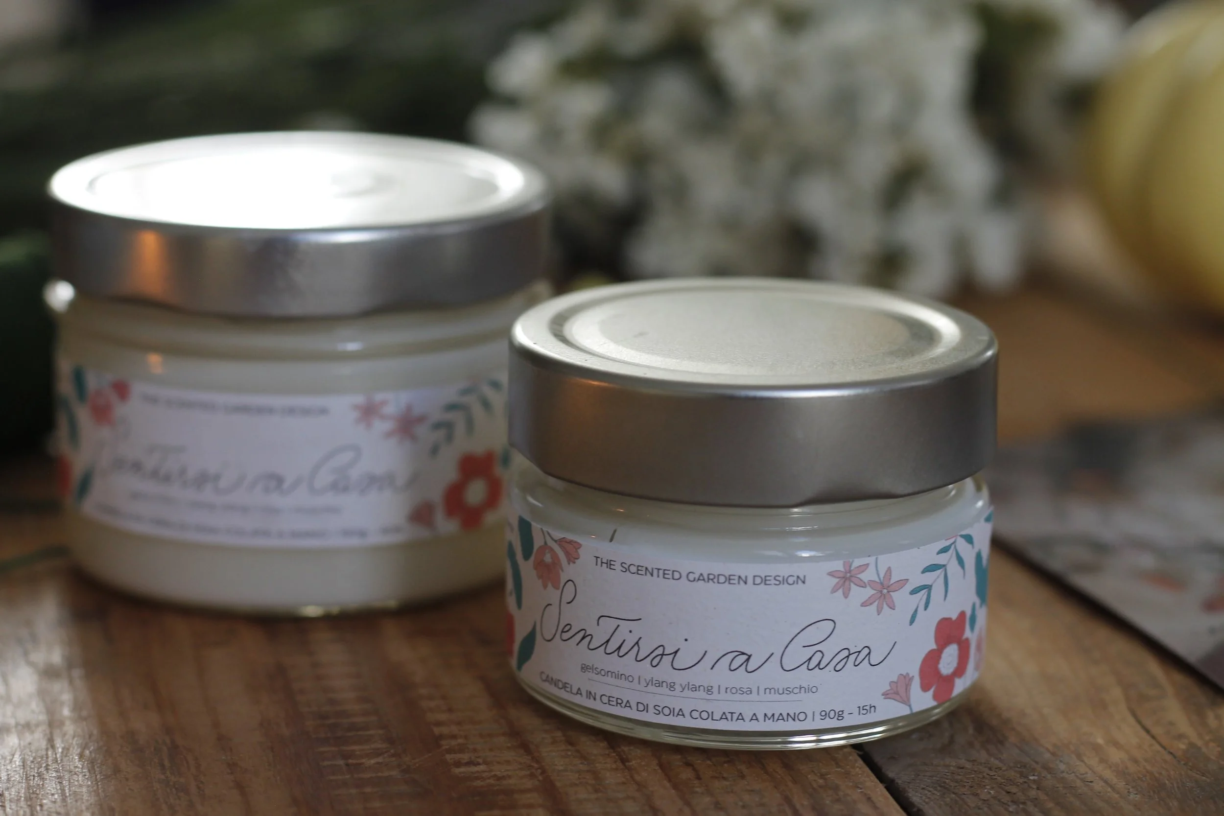 Sentirsi a casa - Candela delicata ai fiori