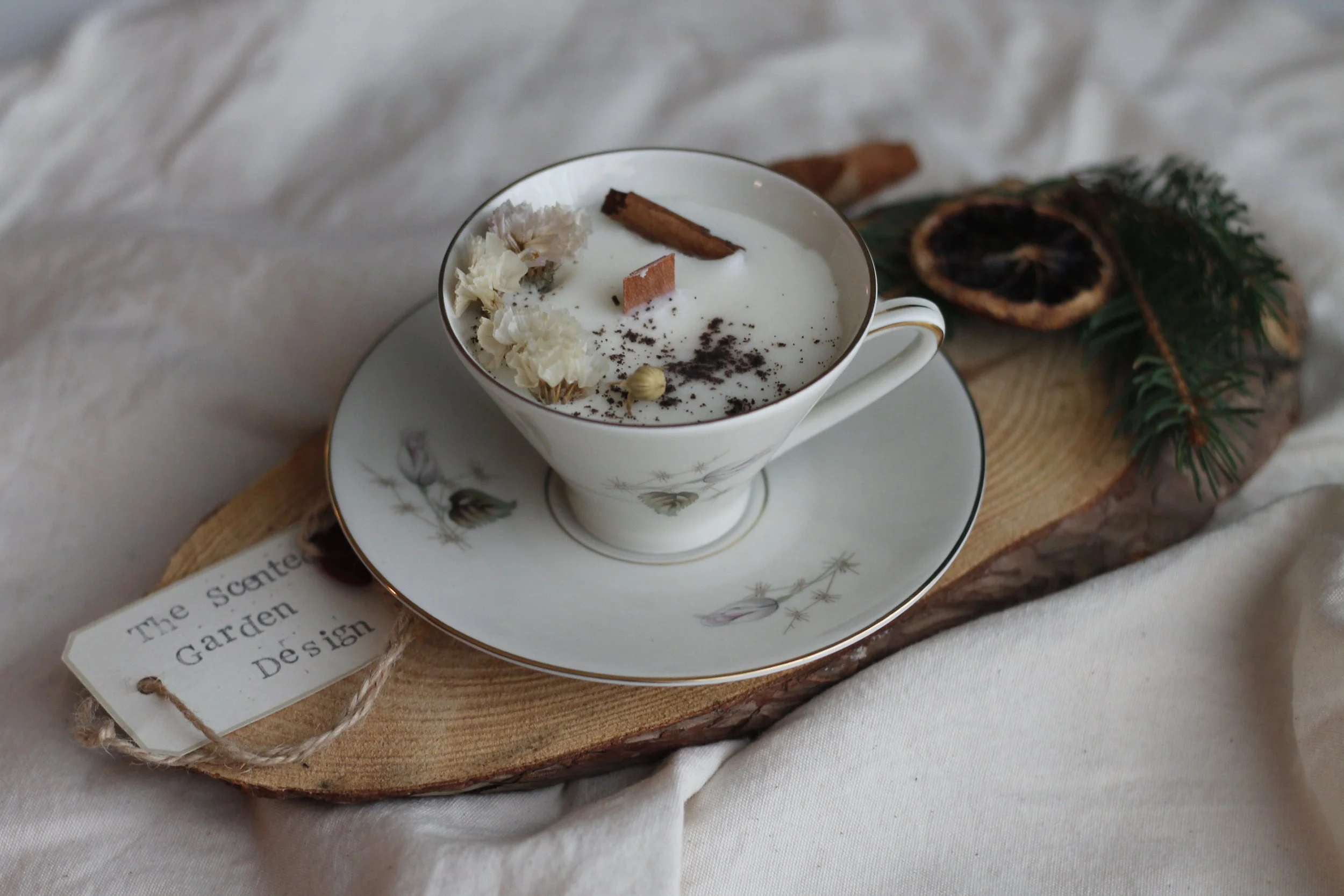 Tirami su - Candela in tazza vintage