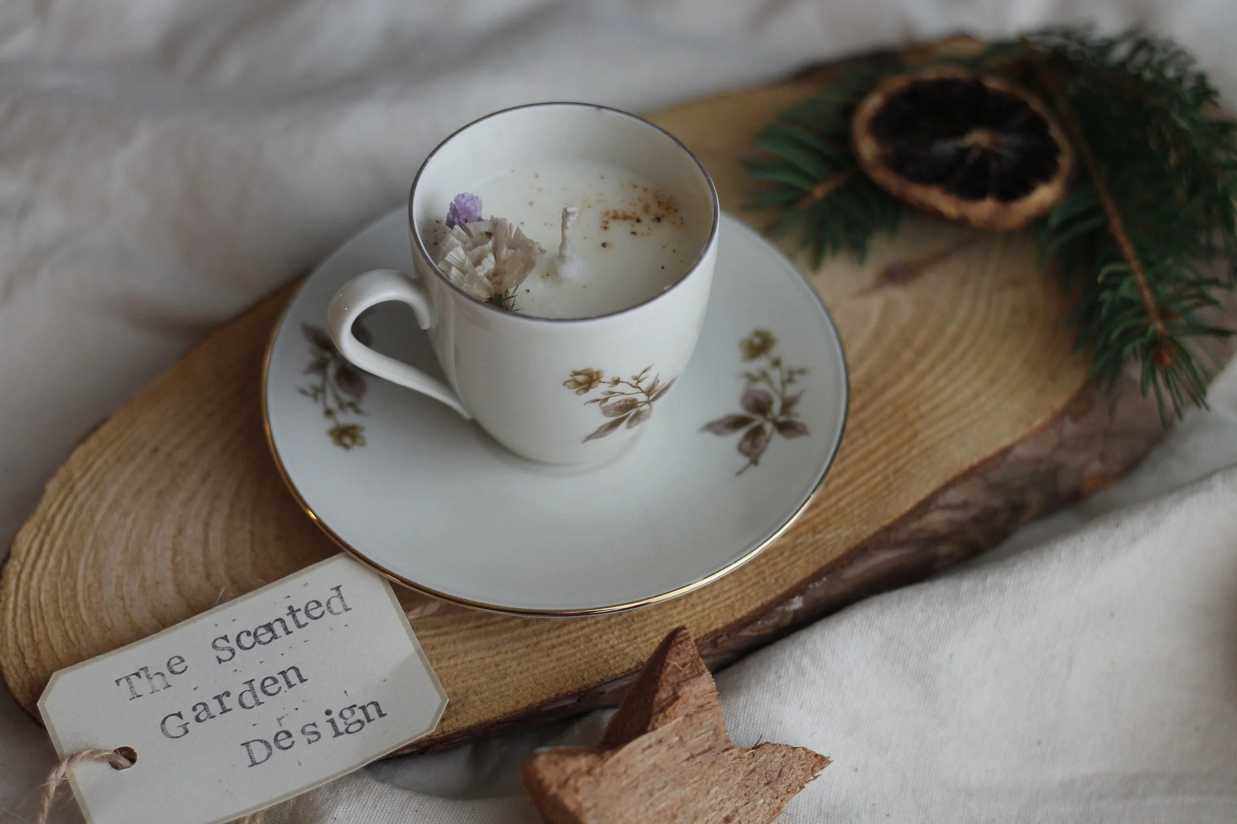 Sentirsi a Casa - Candela in tazzina da caffé vintage