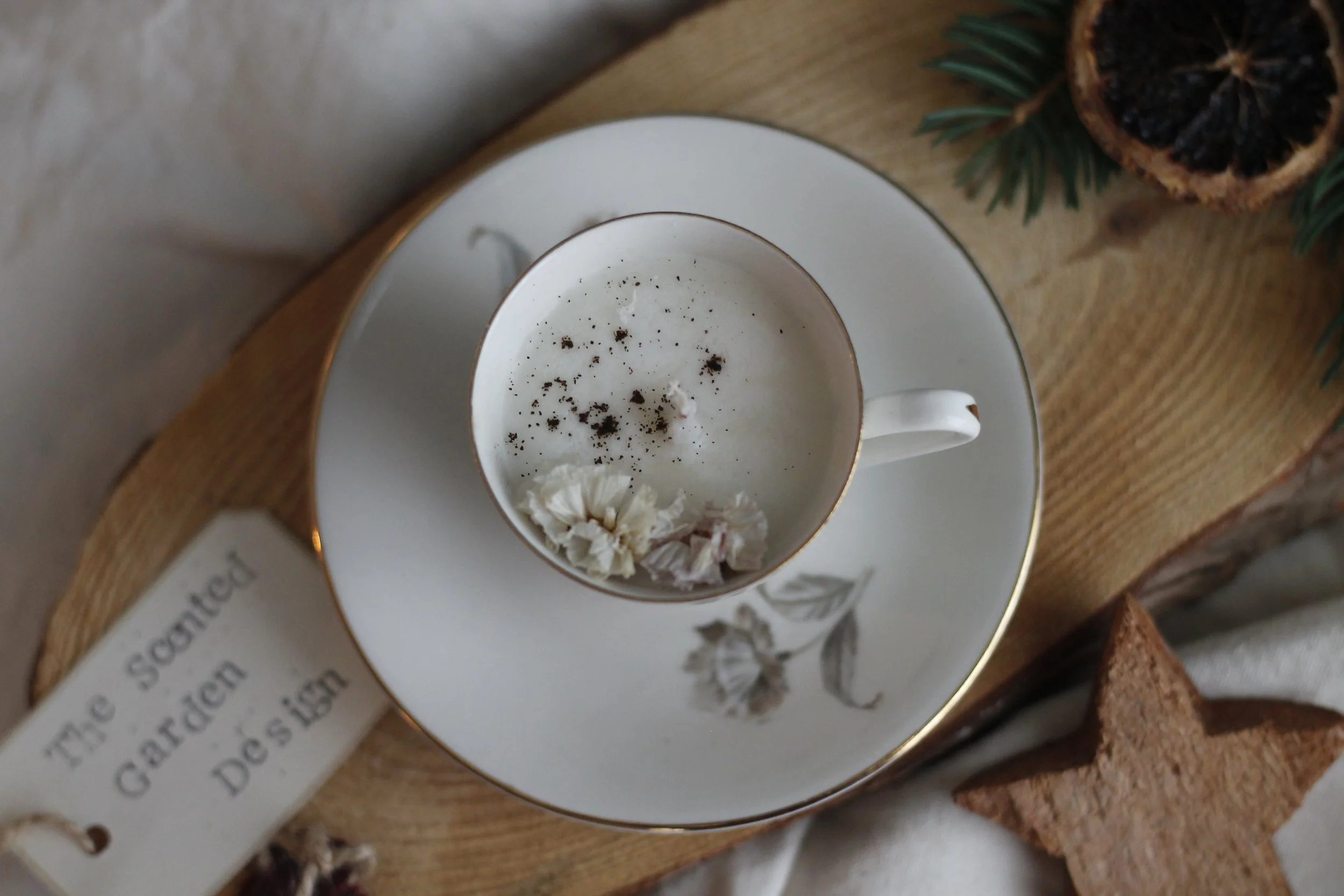 Tirami su - Candela in tazzina da caffé vintage