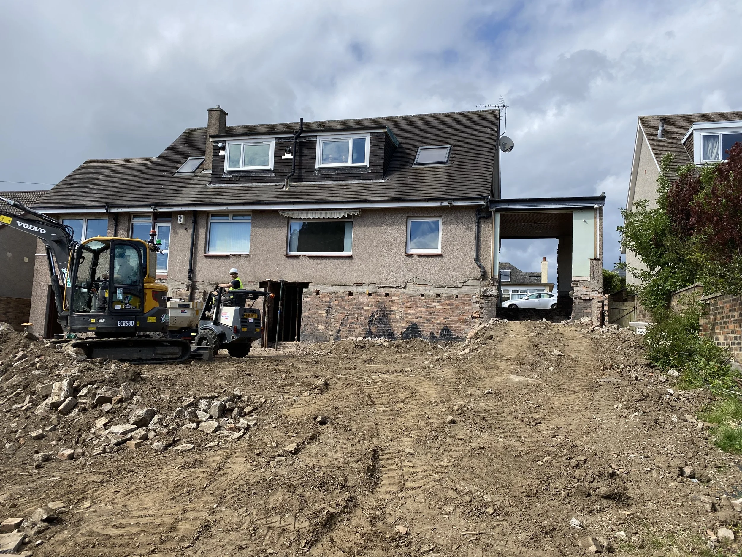 Construction work in Corstorphine