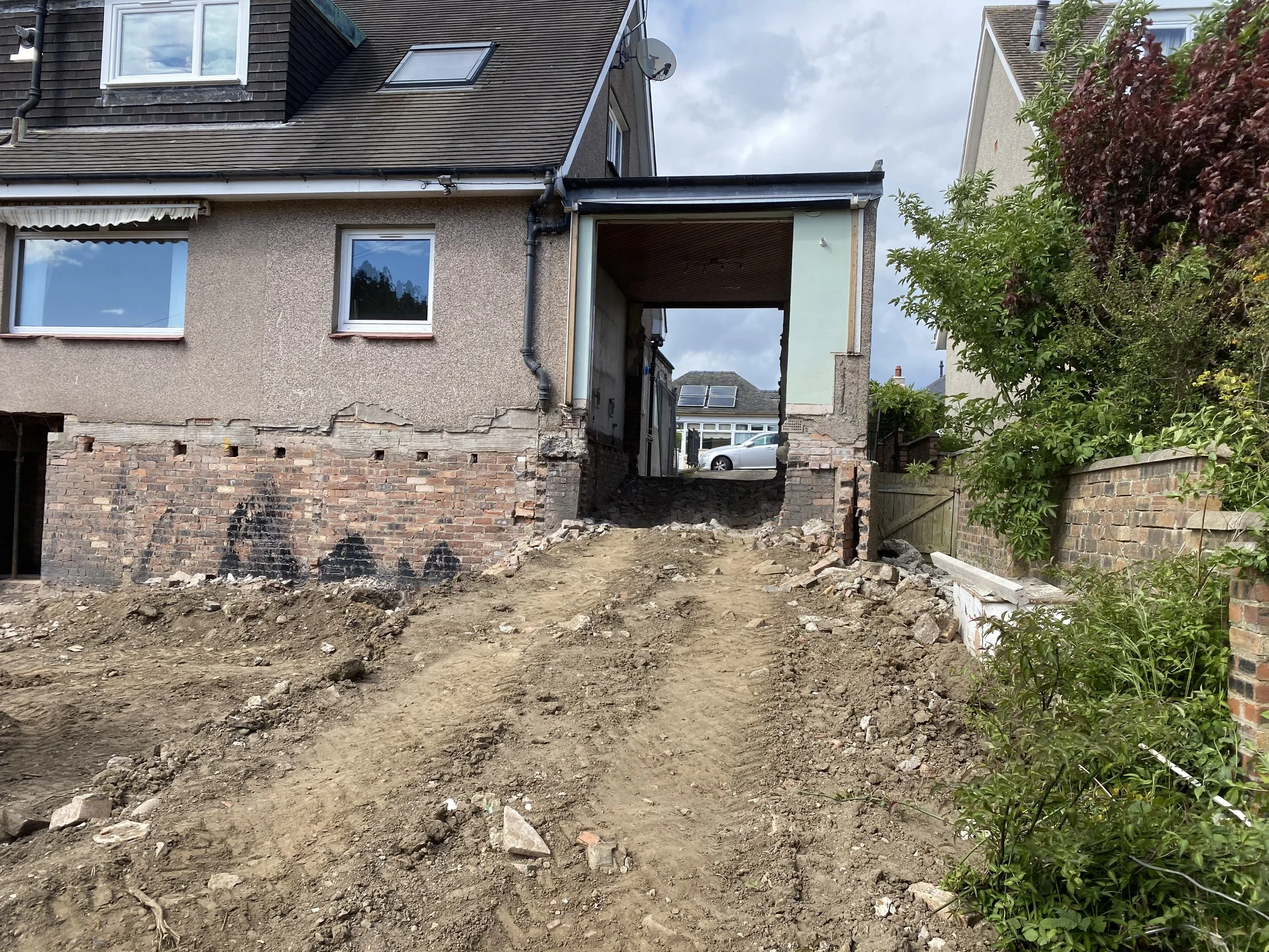 Construction work in Corstorphine