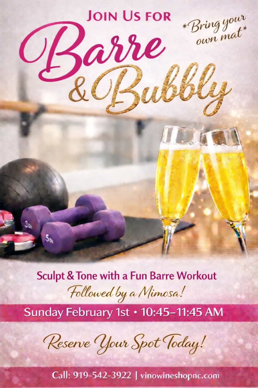 Barre & Bubbly Class