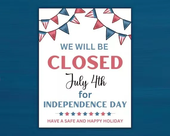 closed July 4th