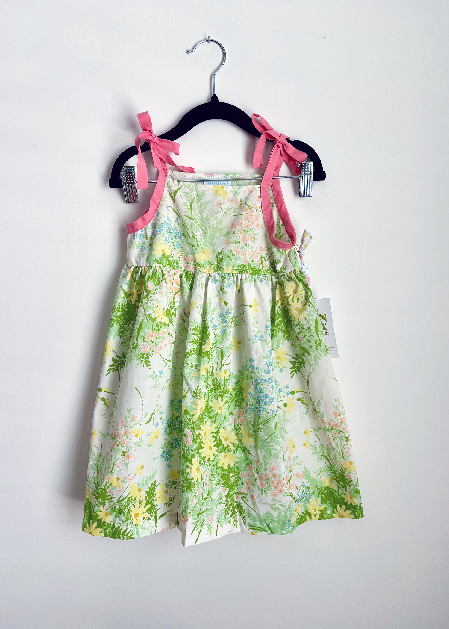 Toddler Dress - Green Floral - 3T