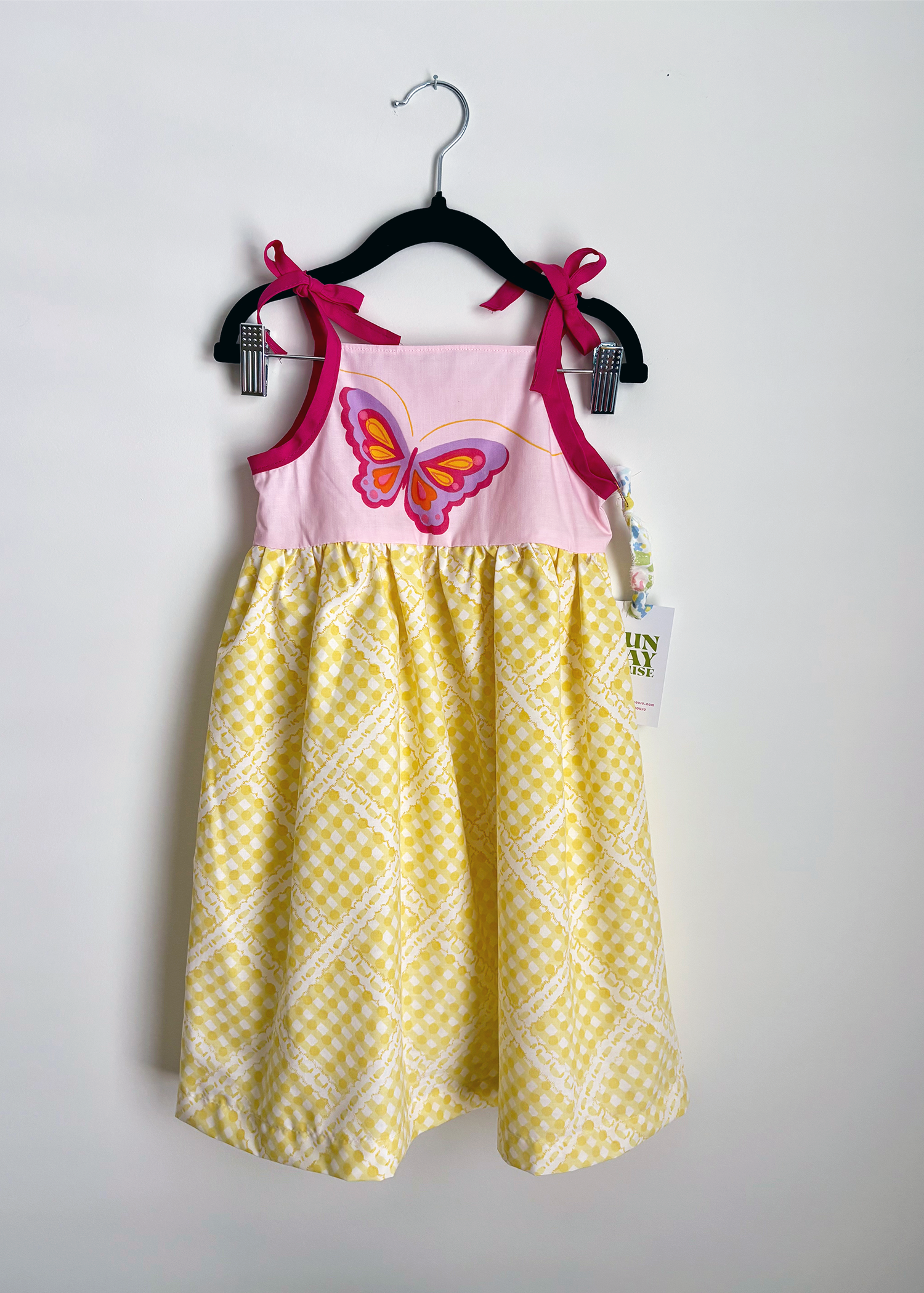 Toddler Dress - Pink Butterfly - 5T