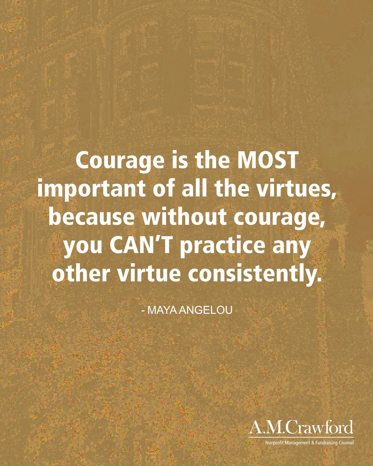 Maya Angelou is right &mdash; TRUE IMPACT starts with the courage to begin and the STRENGTH to keep going. 
.
At the heart of every impactful nonprofit is the courage to lead with purpose, speak up for change, and serve with integrity&mdash;even when