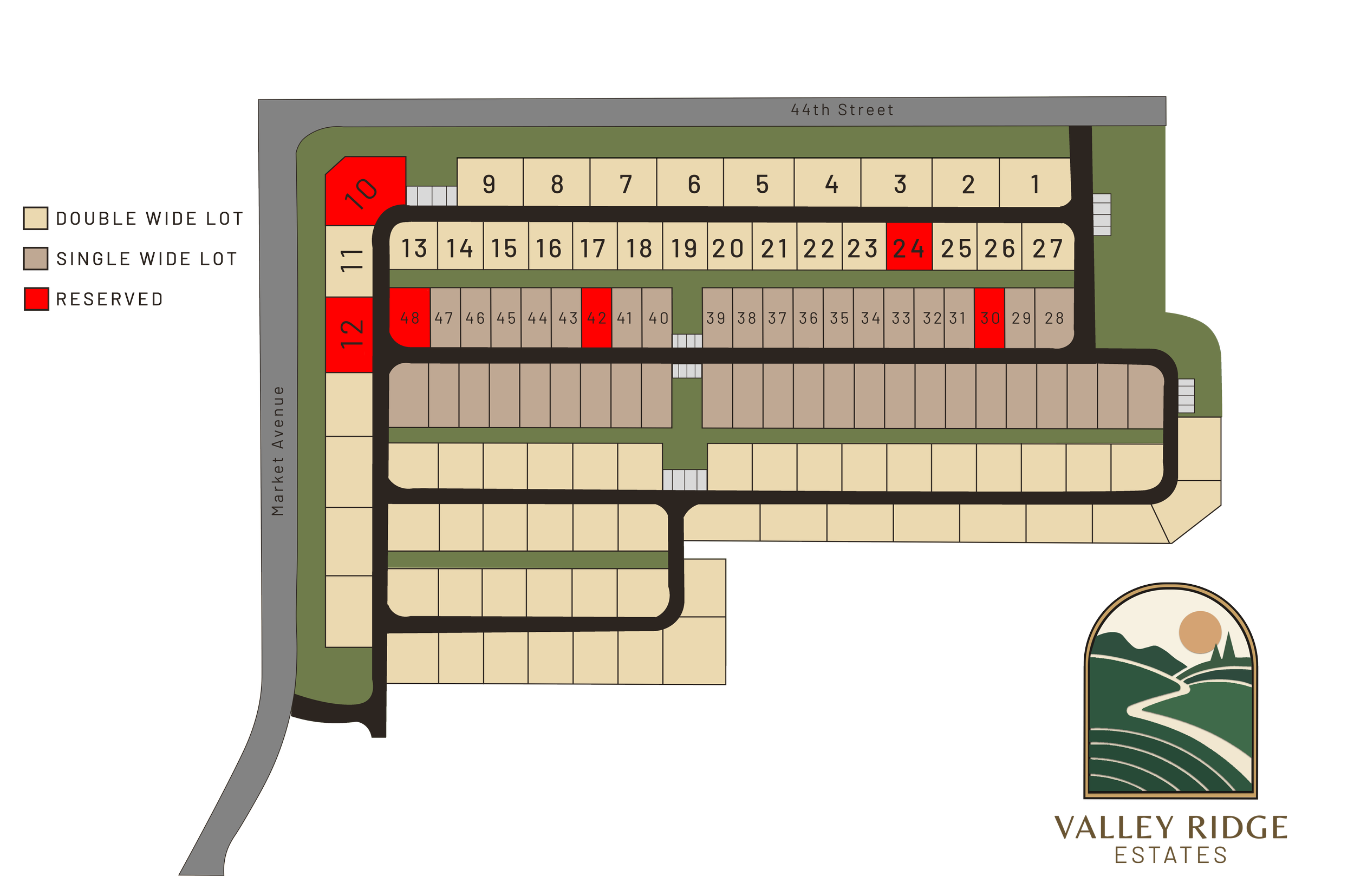Phase 1 site plan of Valley Ridge Estates