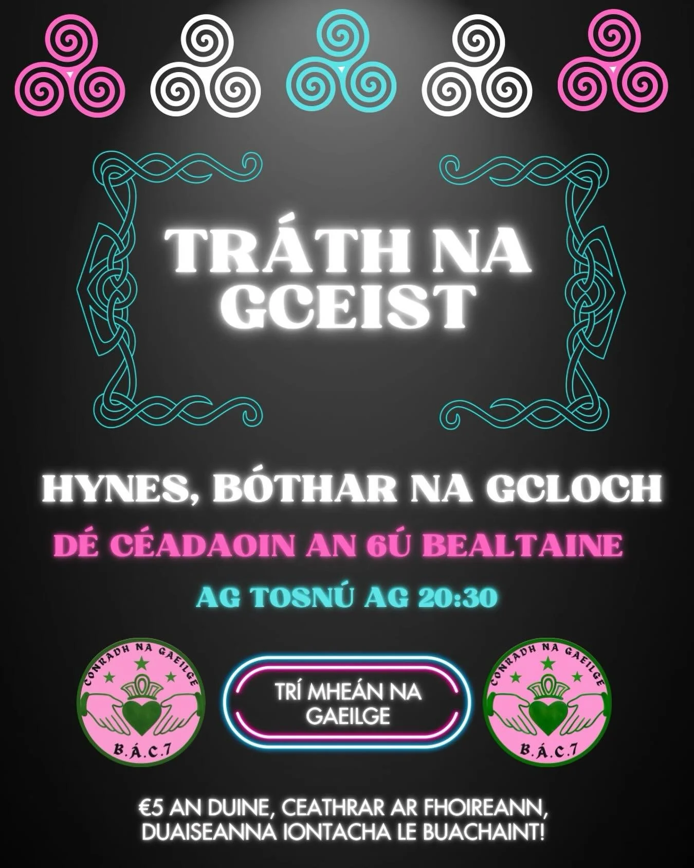 Tr&aacute;th na gCeist i @hynes_bar_stoneybatter le @marthathevegan ⭐️ D&eacute; C&eacute;adaoin 6&uacute; Bealtaine 8:30i.n. ⭐️&euro;5 an duine, ceathrar ar fhoireann, duaiseanna den c&eacute;ad scoth ✨✨✨