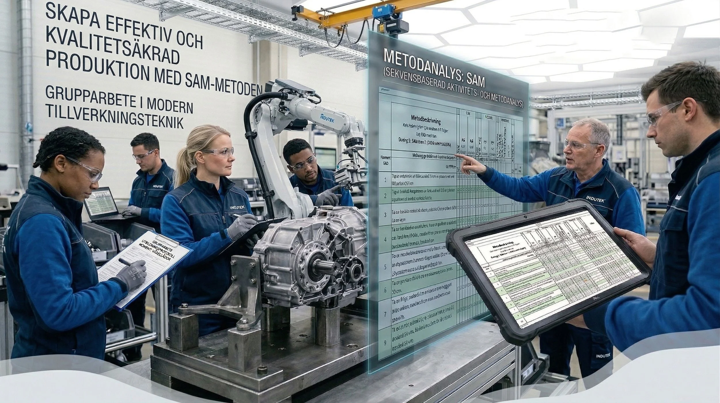 Utbildning i grupp för SAM-metodanalys och produktionseffektivisering