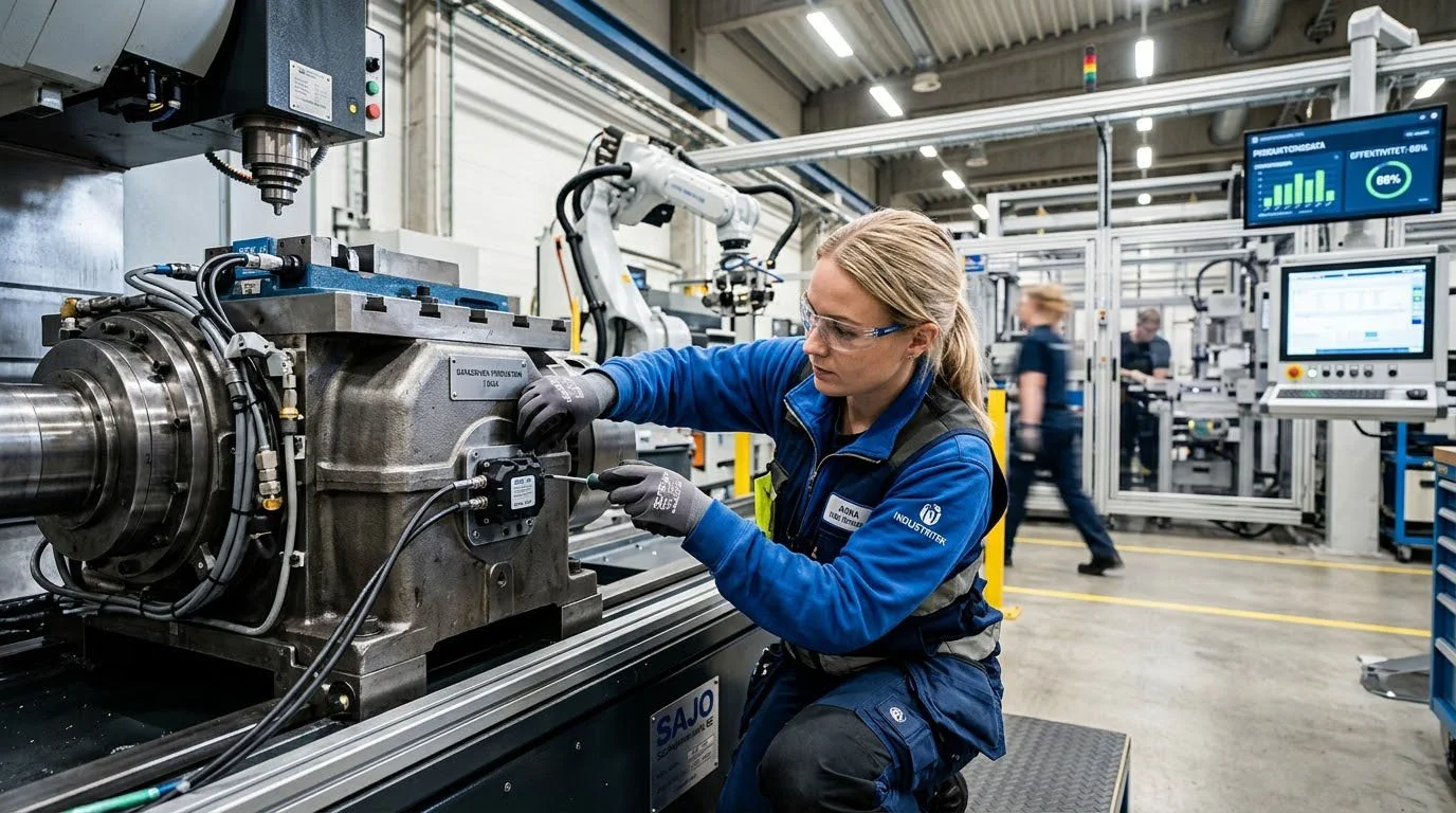 Industriell datainsamling med sensorer och AI i produktion