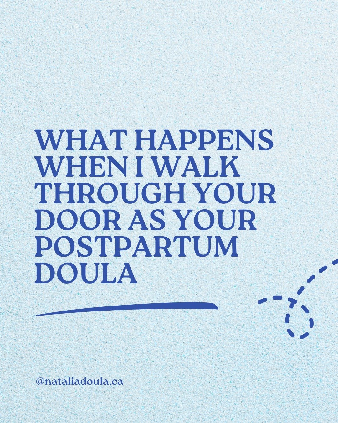 "So... what does a postpartum doula actually do?"
Fair question &mdash; so here's what I'll actually do when I walk through your door:

🏡 Come in quietly. And no, you don't need to tidy up for me. Please don't tidy up for me.

🚿 Hold your