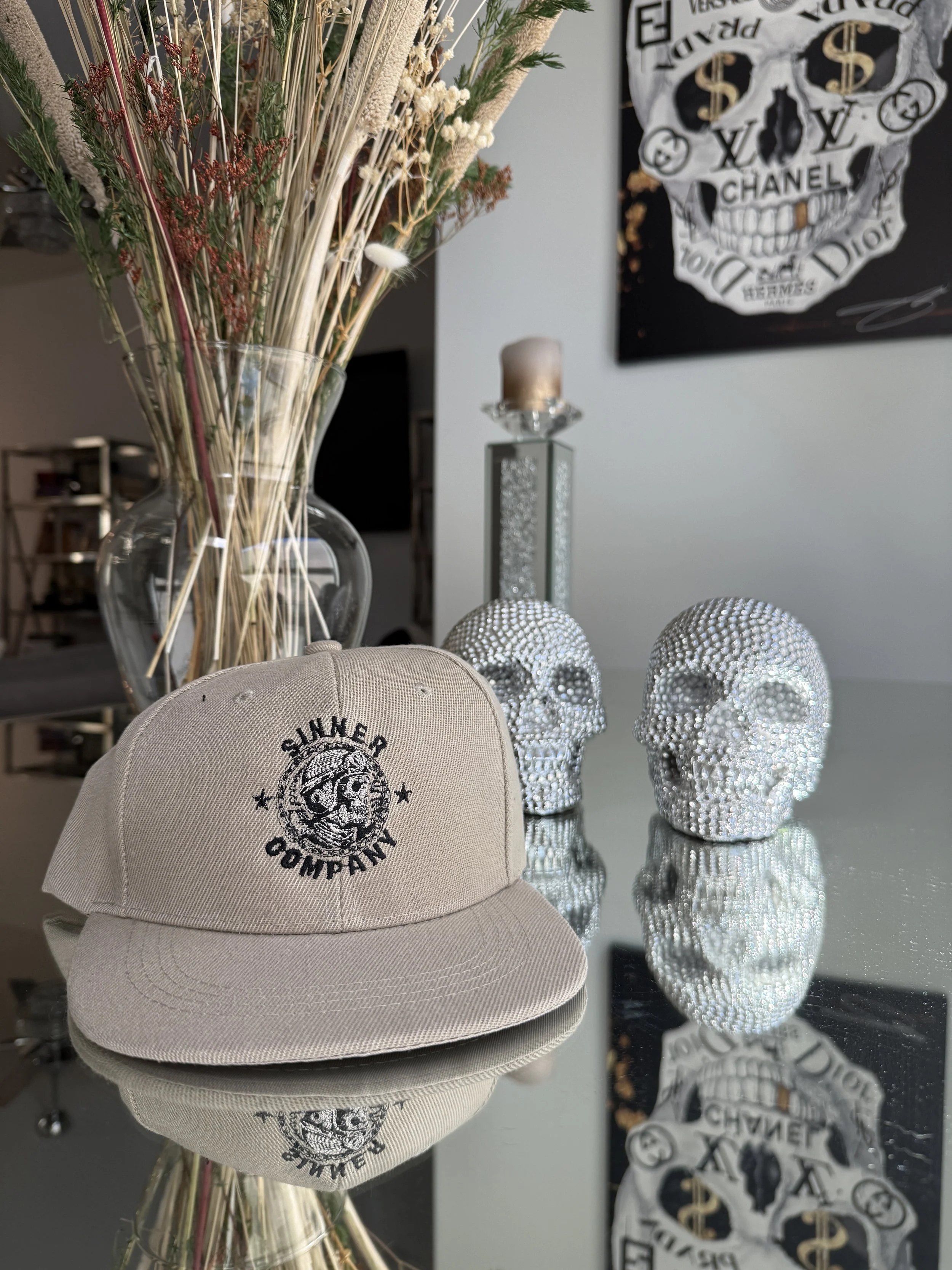 Sinner Company Moto Skull Flat Bill Hat