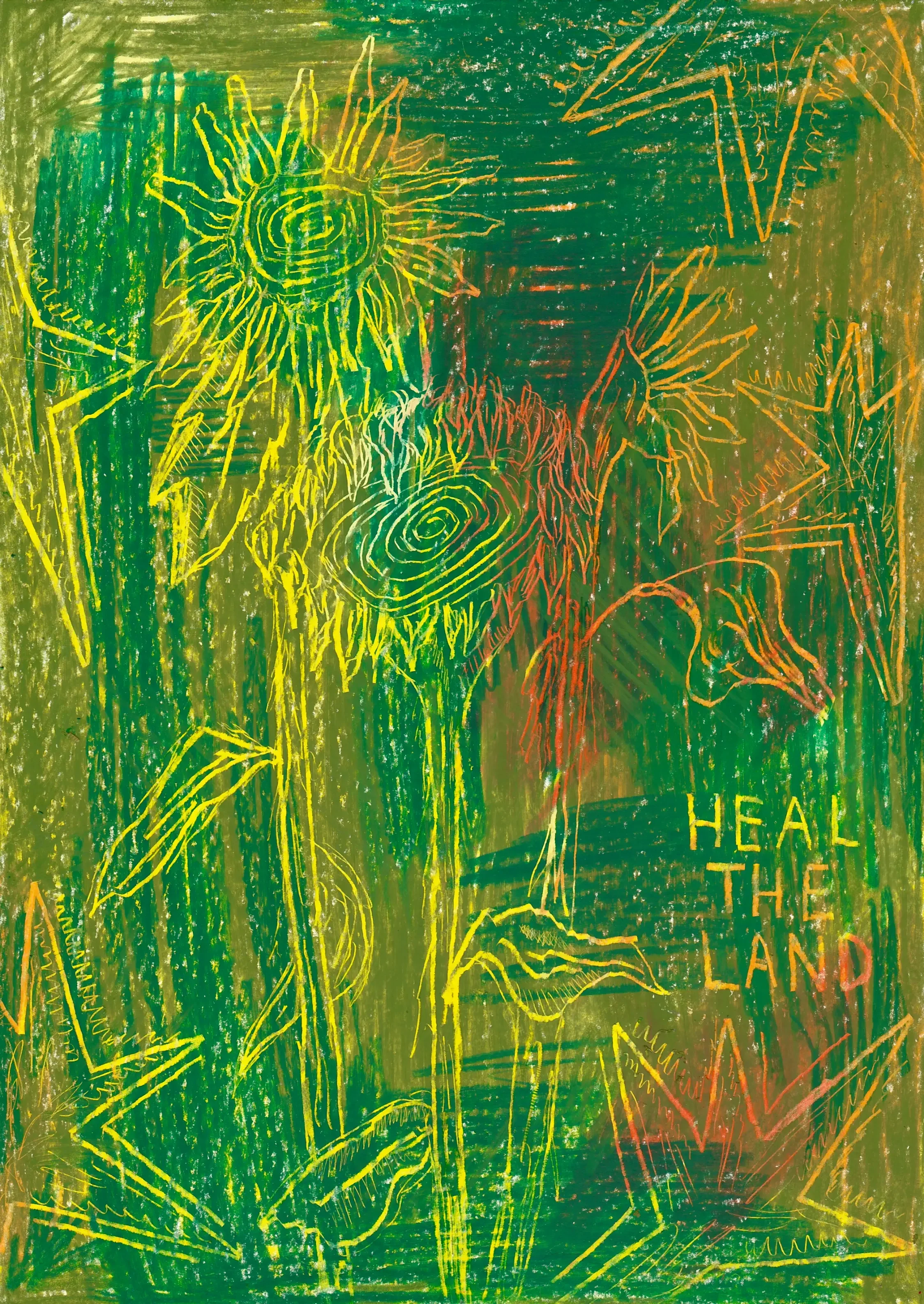 Heal the land - Wax pastel