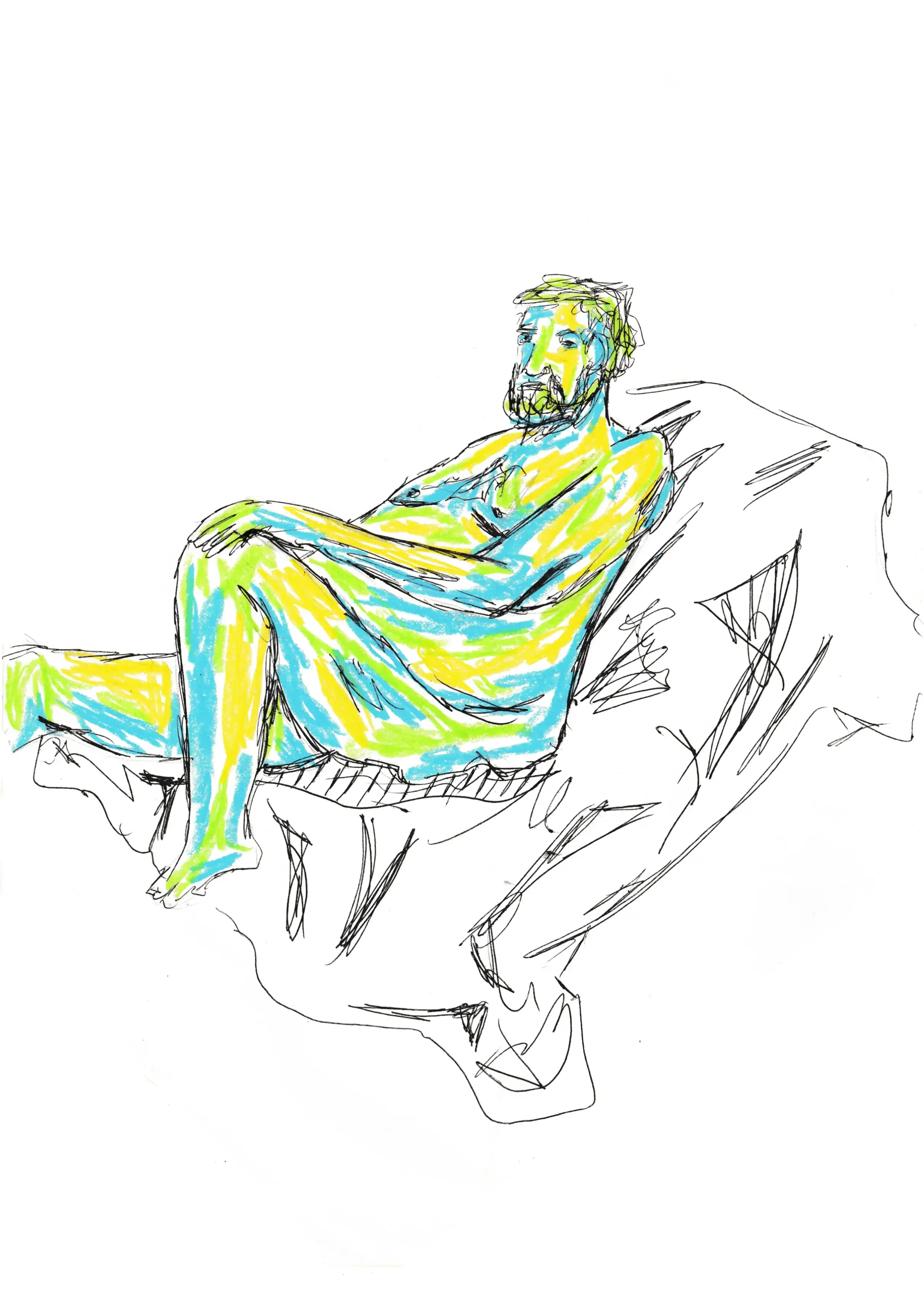 Male - Wax pastel
